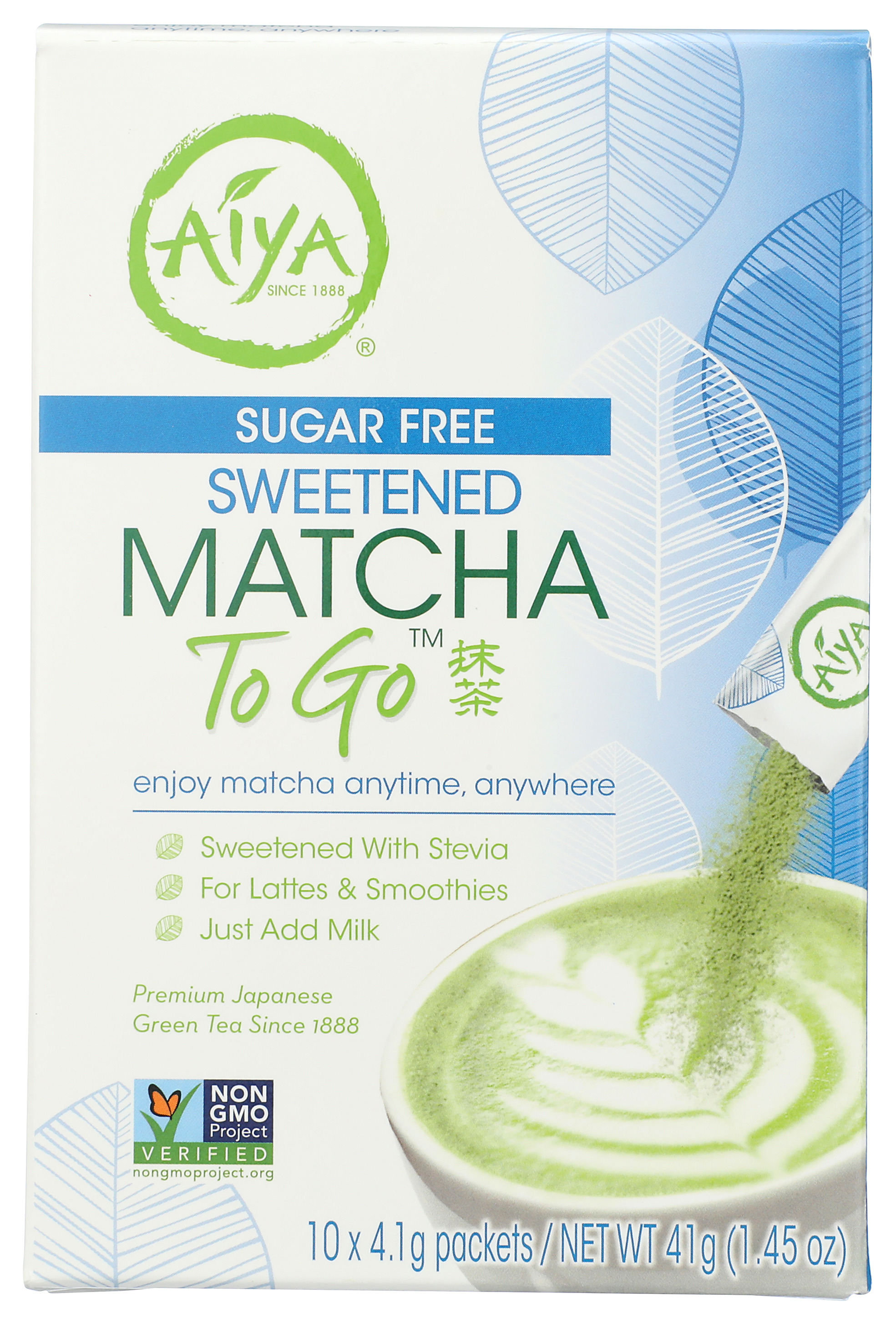 Sweetened Matcha To Go Sugar Free Drink Mix By Aiya Powder Tea