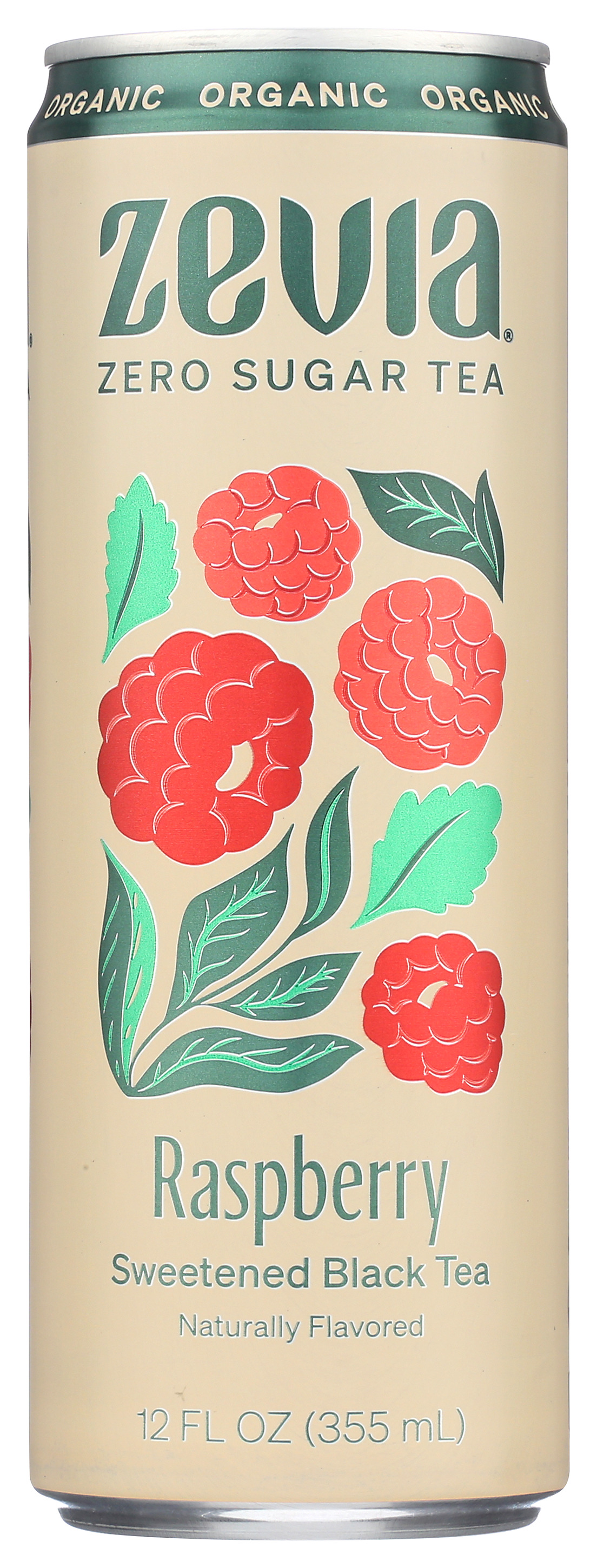 Zevia Raspberry Zero Calorie Sweetened Black Tea 12 Fl Oz