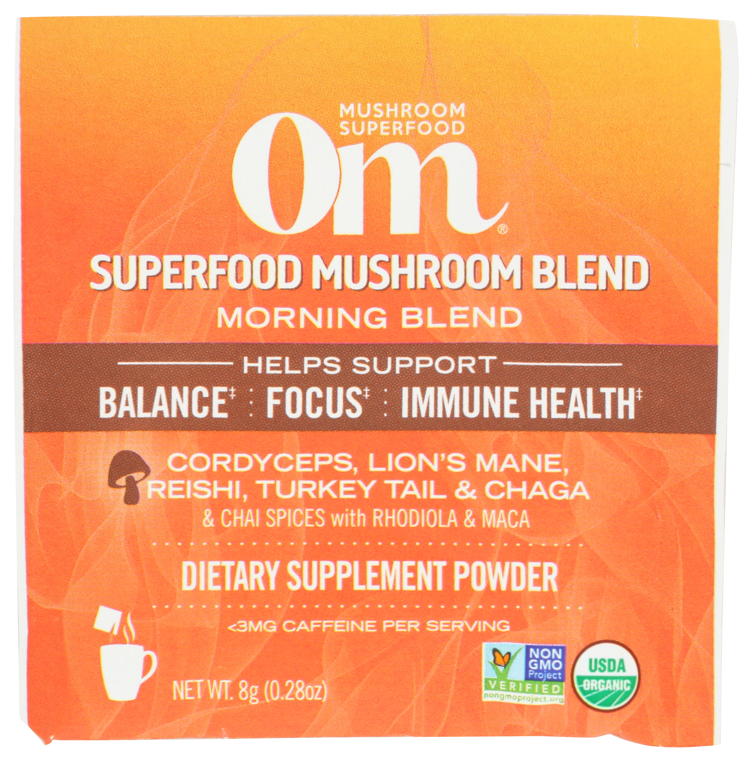 Morning Energy Mushroom Powder Superfood Supplement By Om 28 Oz