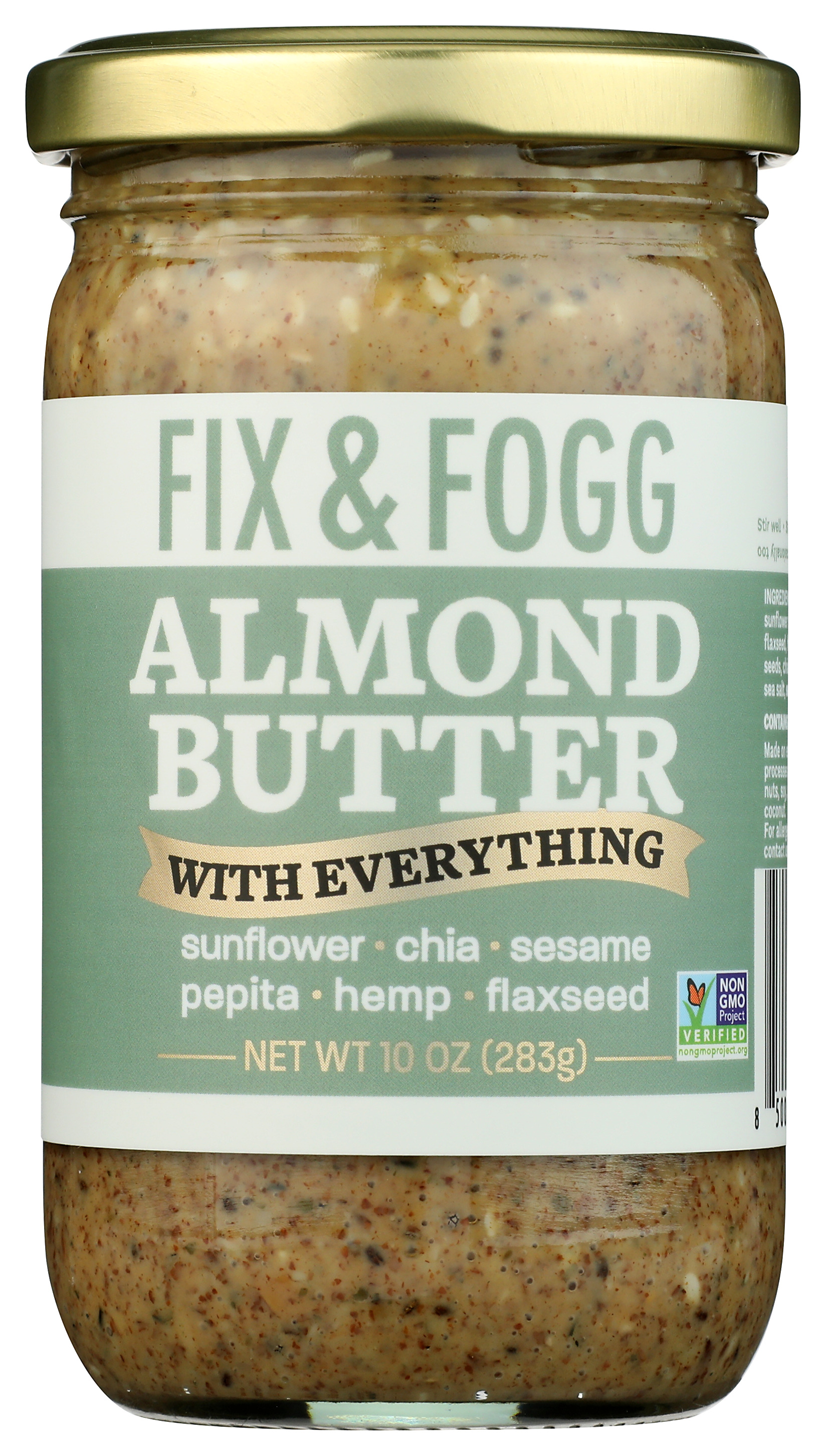 Fix & Fogg Almond Butter With Everything Jar 10 Oz Spread