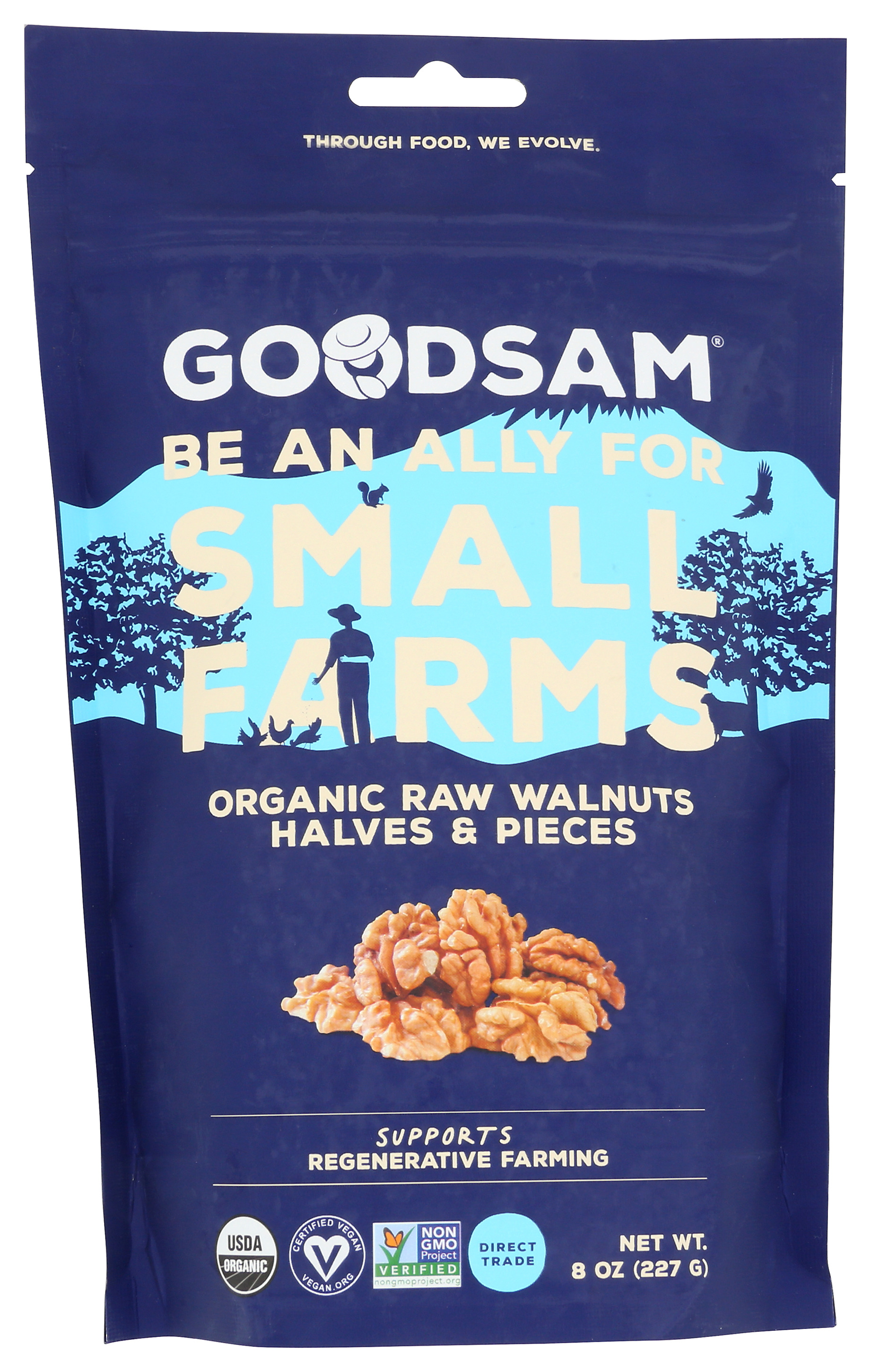 Goodsam Organic Raw Walnuts Halves & Pieces 8 Oz