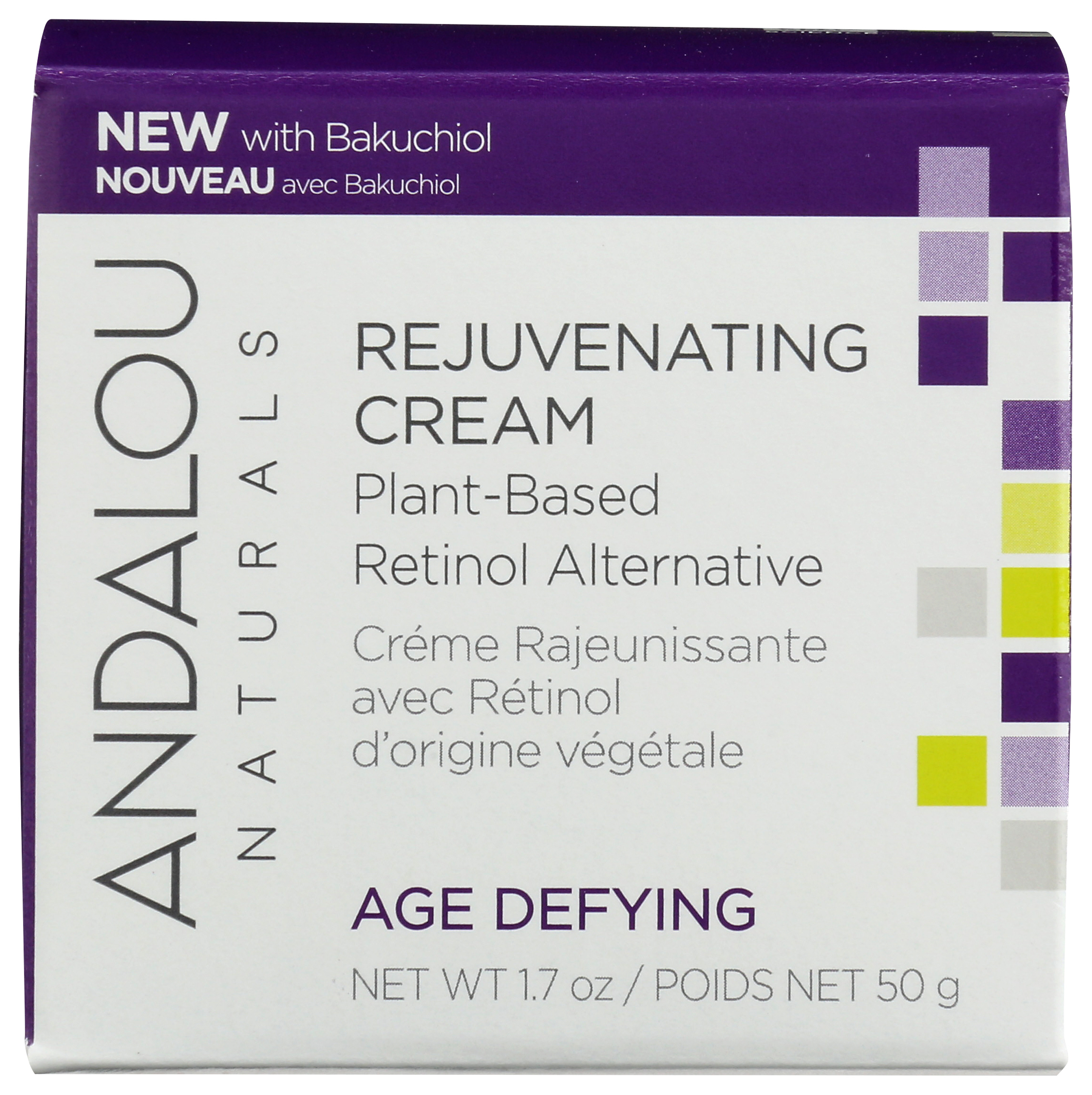 Andalou Naturals Age Defying Rejuvenating Cream Plant Based Retinol 1.7