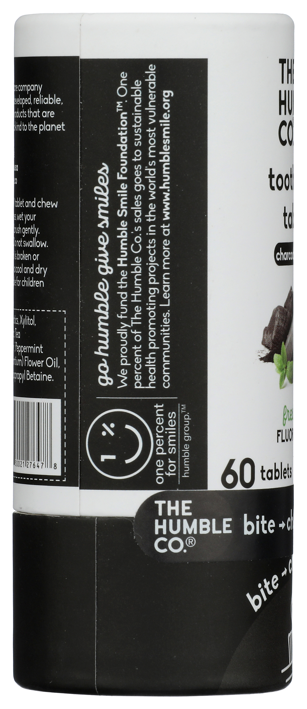 The Humble Co Toothpaste Tablets Charcoal Fluoride Free 60