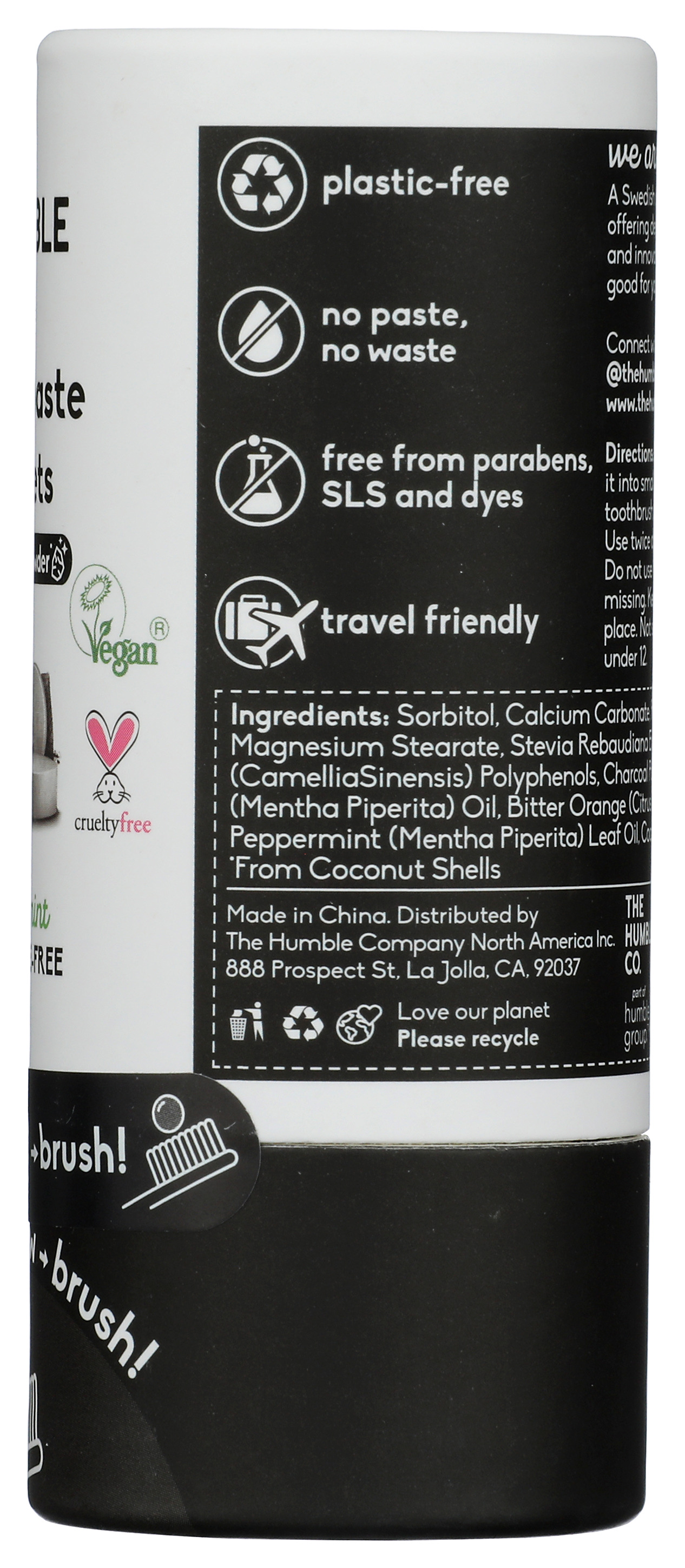 The Humble Co Toothpaste Tablets Charcoal Fluoride Free 60