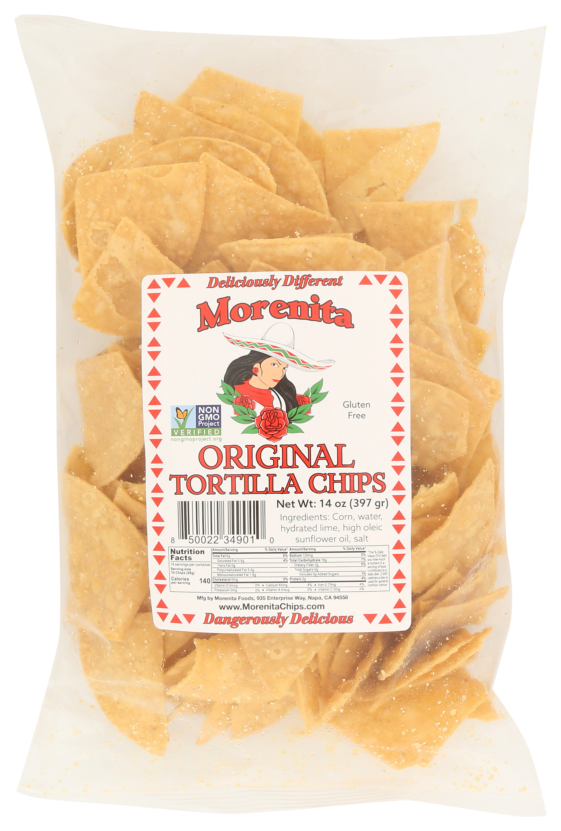 Original Morenita Tortilla Chips 14 Oz Bag