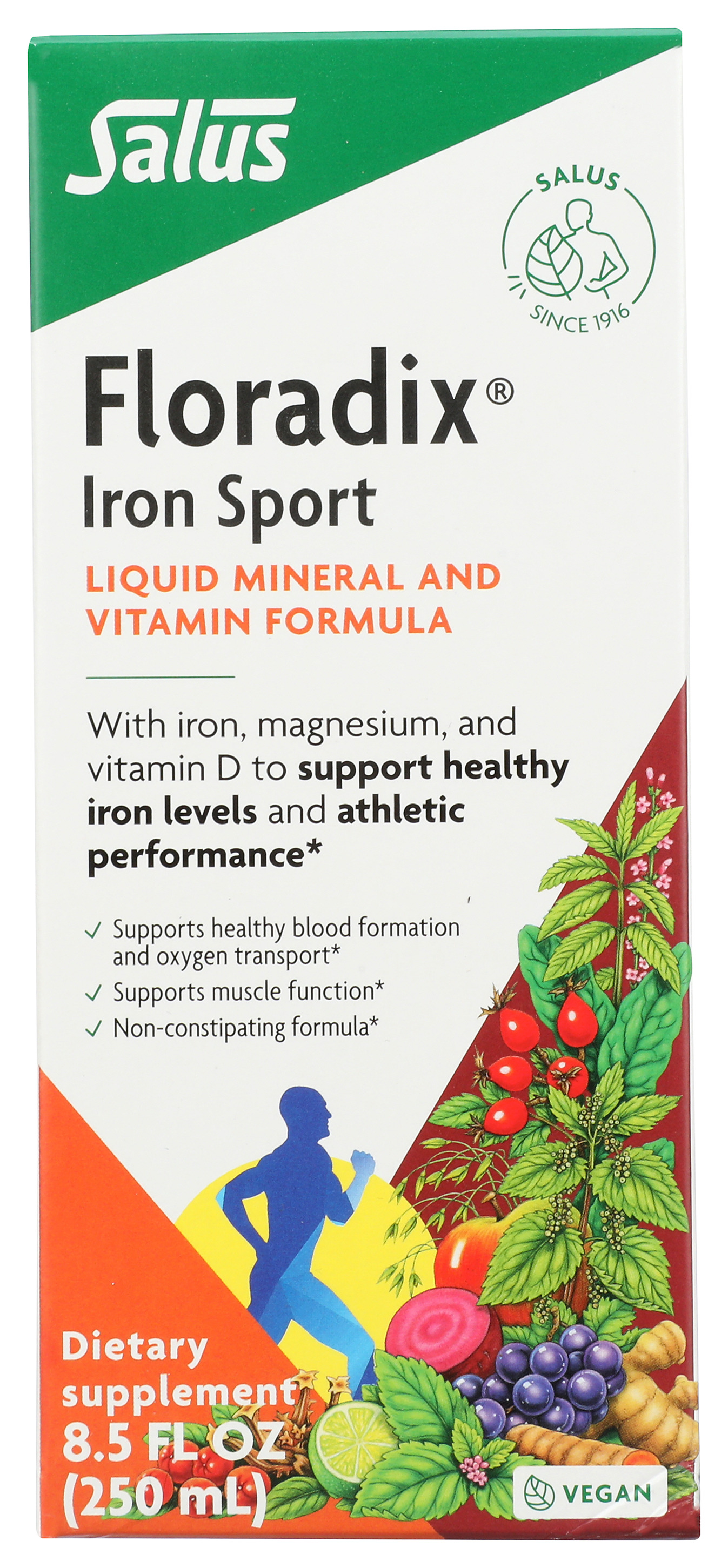 Salus Floradix Iron Sport Liquid Mineral And Vitamin Formula Dietary