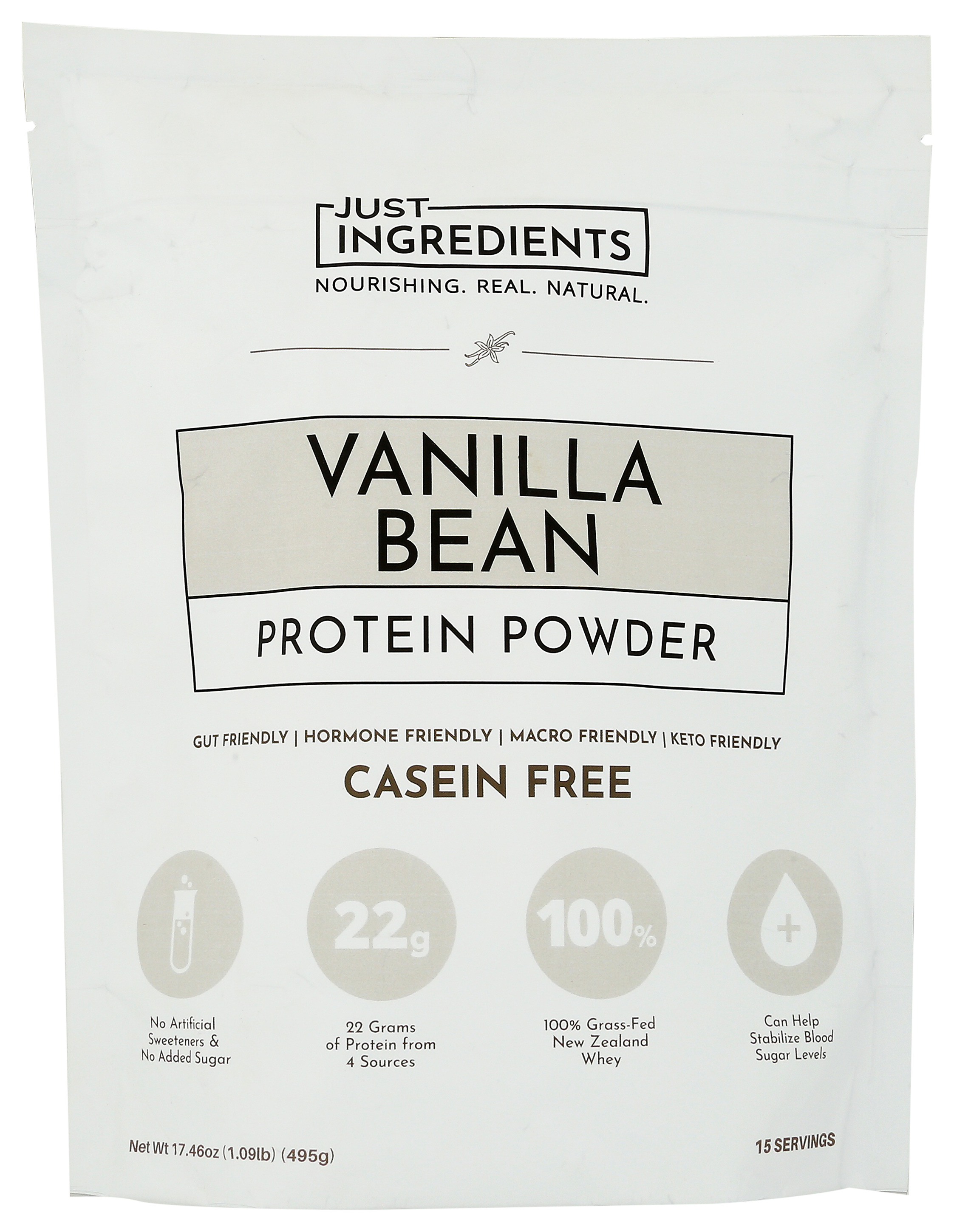 Vanilla Bean Protein Powder By Just Ingredients Supplement 22 Grams