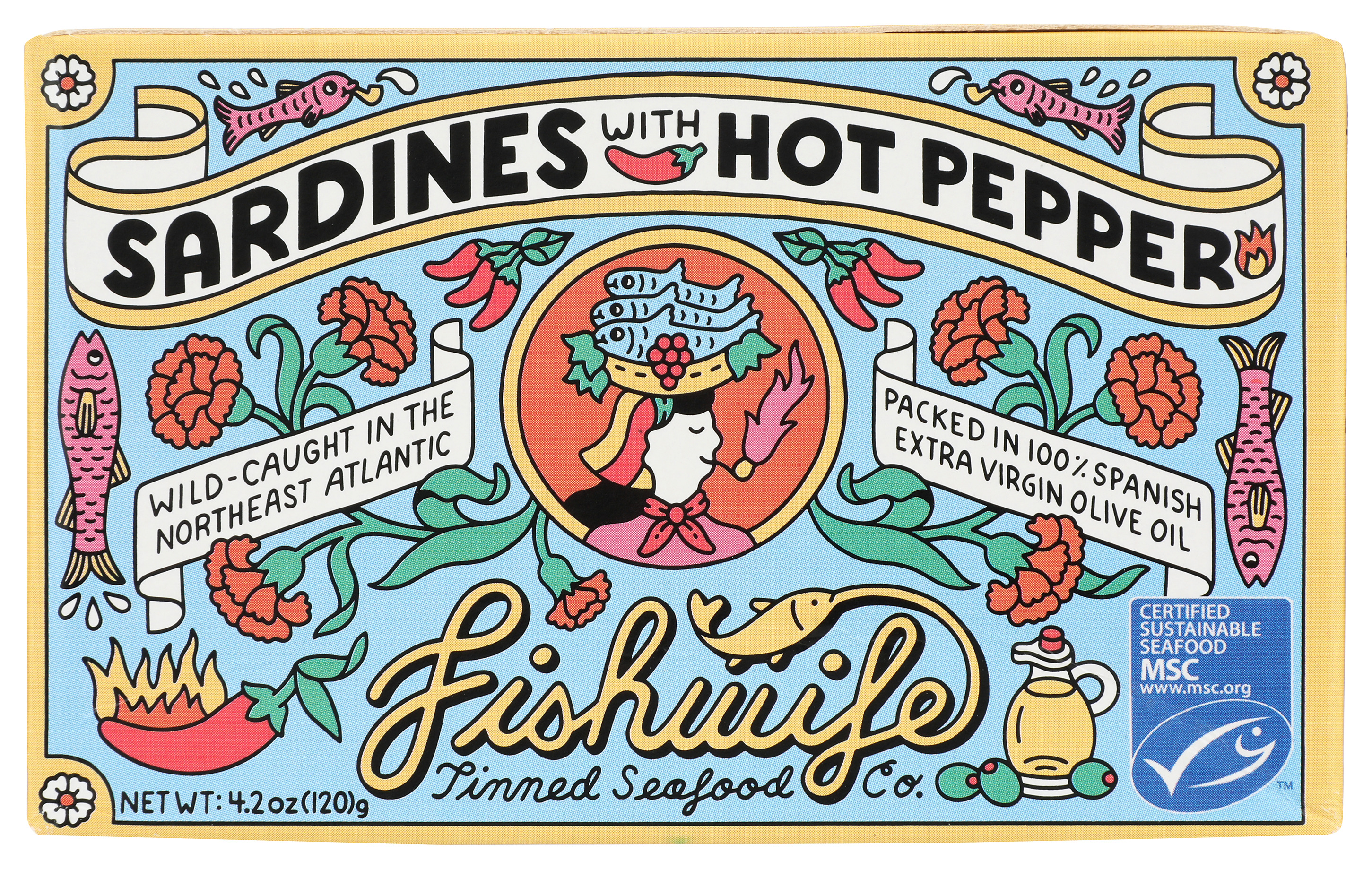Tinned Sardines With Hot Pepper By Fishwife 4.2 Oz Pasta