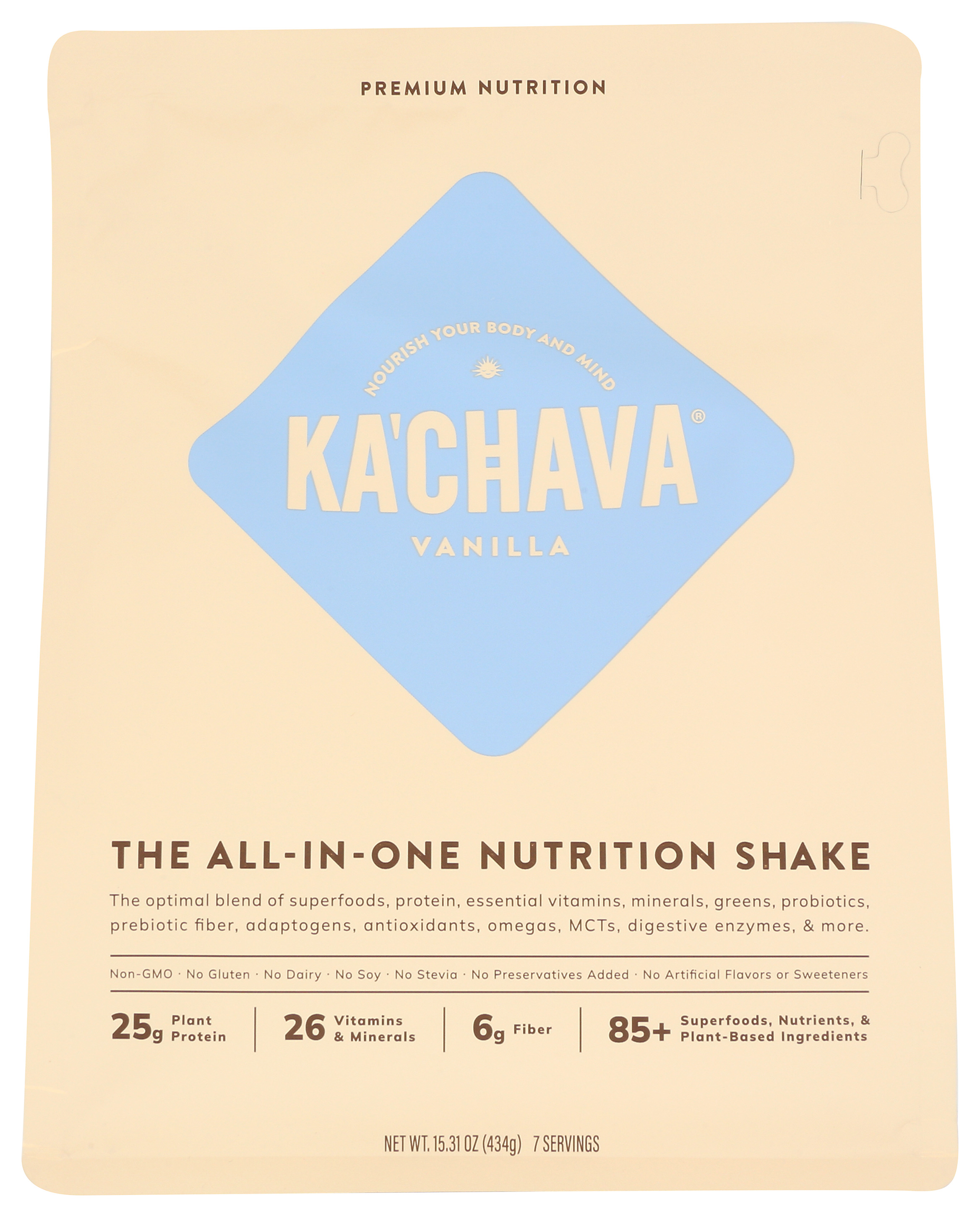 Ka’Chava All-In-One Nutrition Shake Vanilla Plant Protein 6G