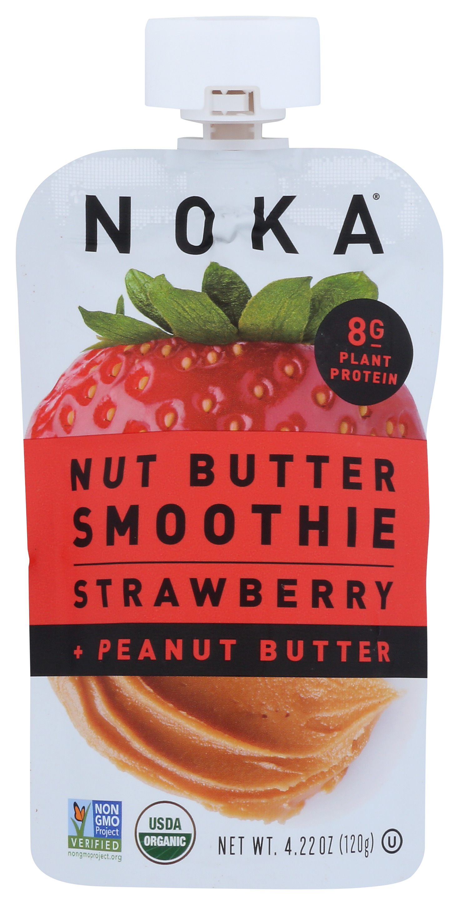 Noka Nut Butter Smoothie Strawberry Peanut 4.22 Oz