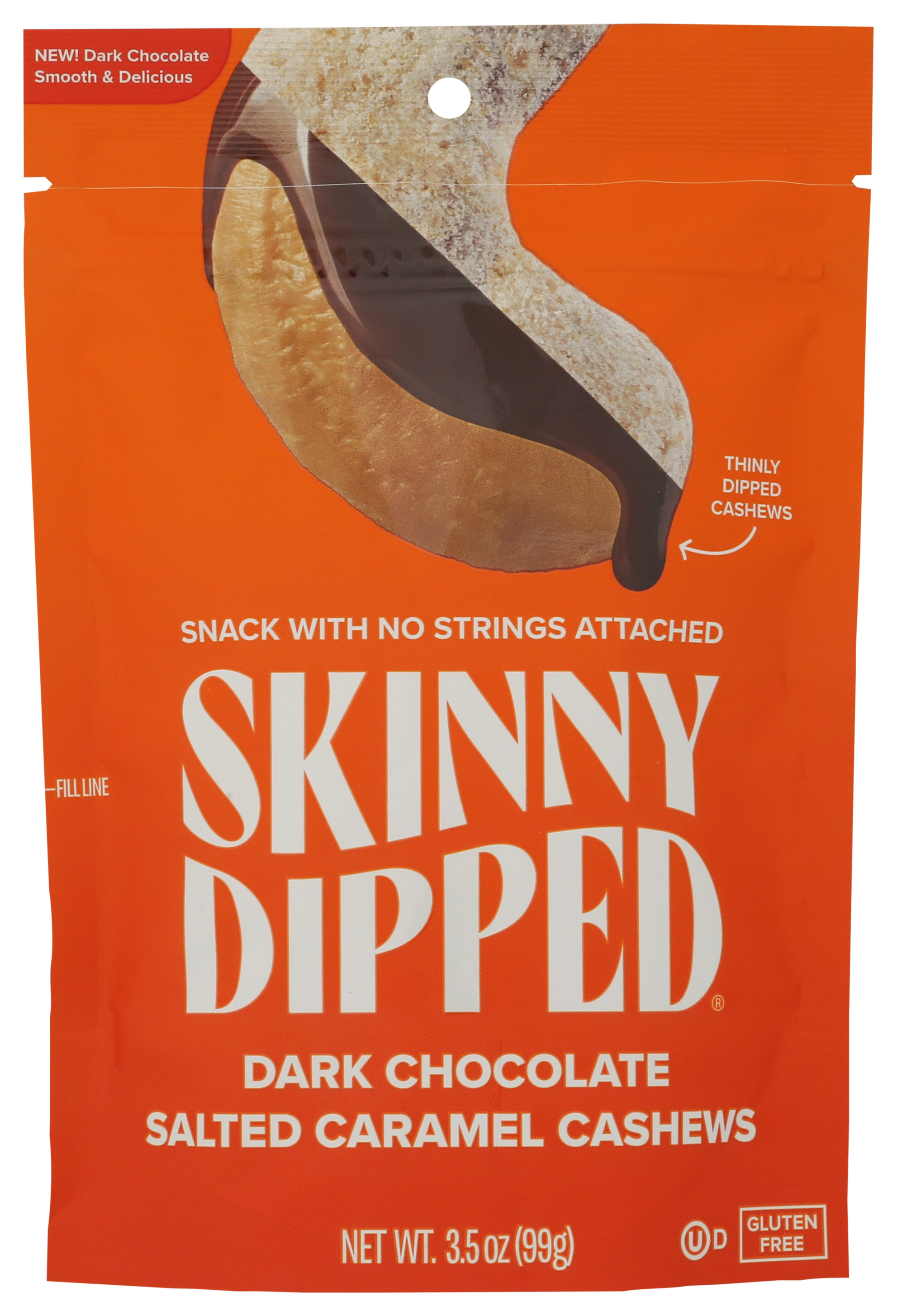 Skinnydipped 3.5 Oz Dark Chocolate Salted Caramel Cashews Snack