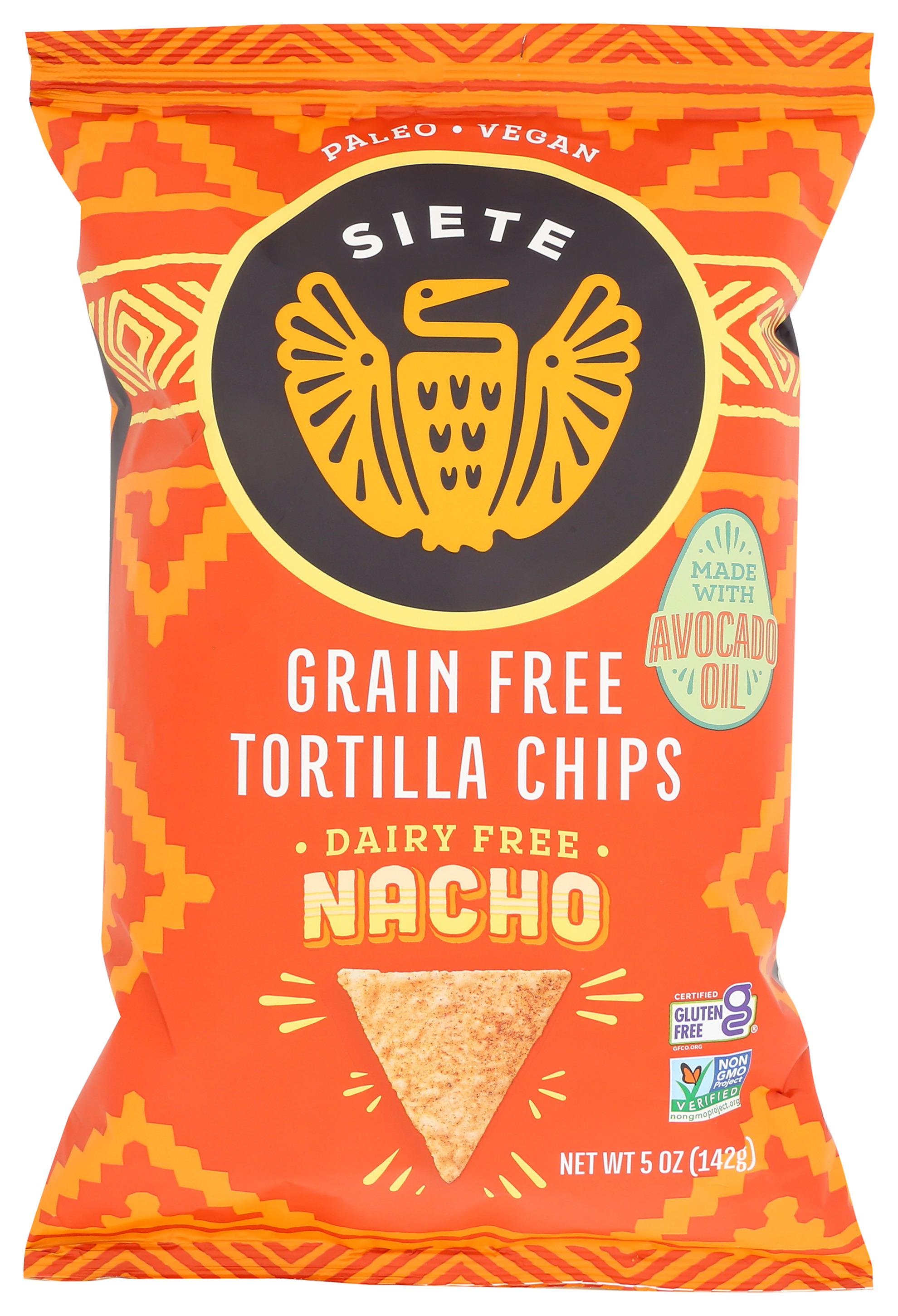 Siete Grain Free Nacho Tortilla Chips 5 Oz Powder