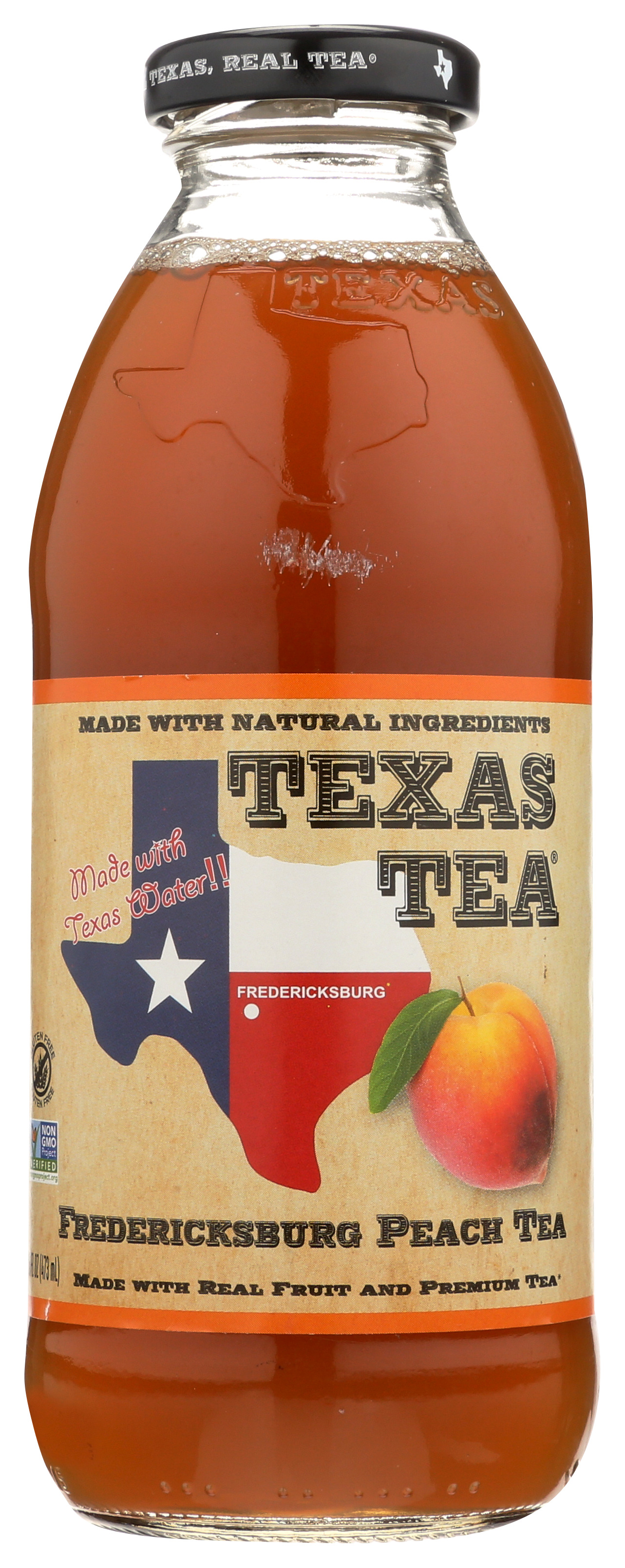 Fredericksburg Peach Tea Texas 16 Oz Bottle Flavor Premium Fl