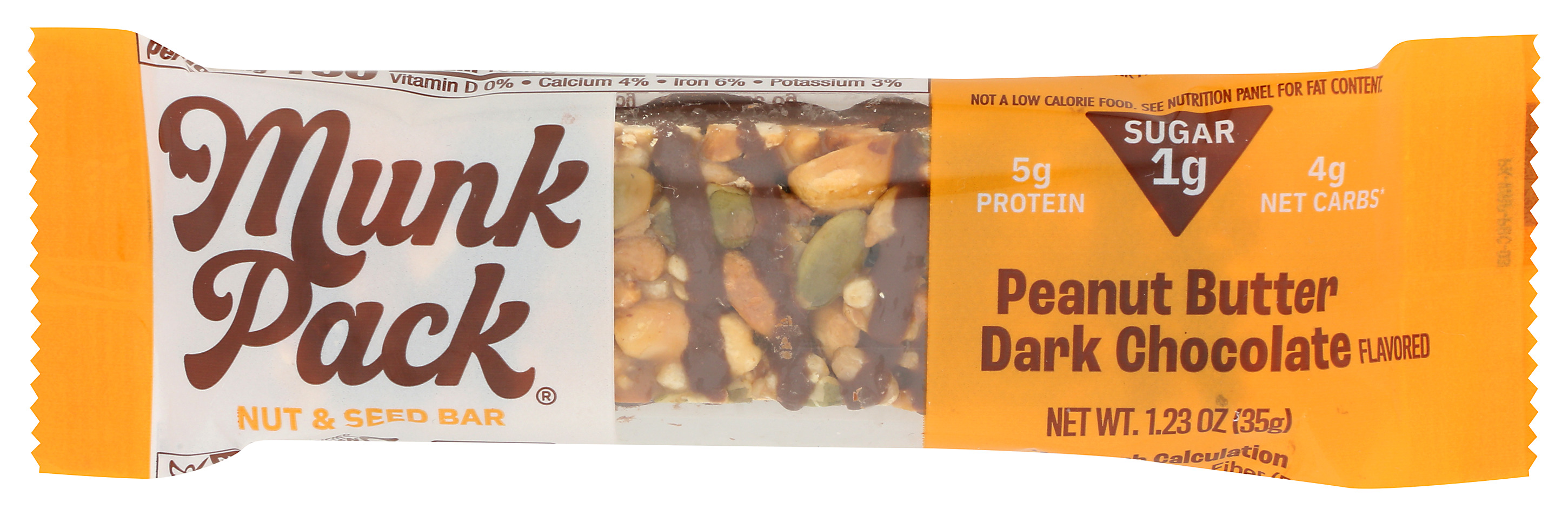 Munk Peanut Butter Dark Chocolate Nut & Seed Bar 1.23 Oz