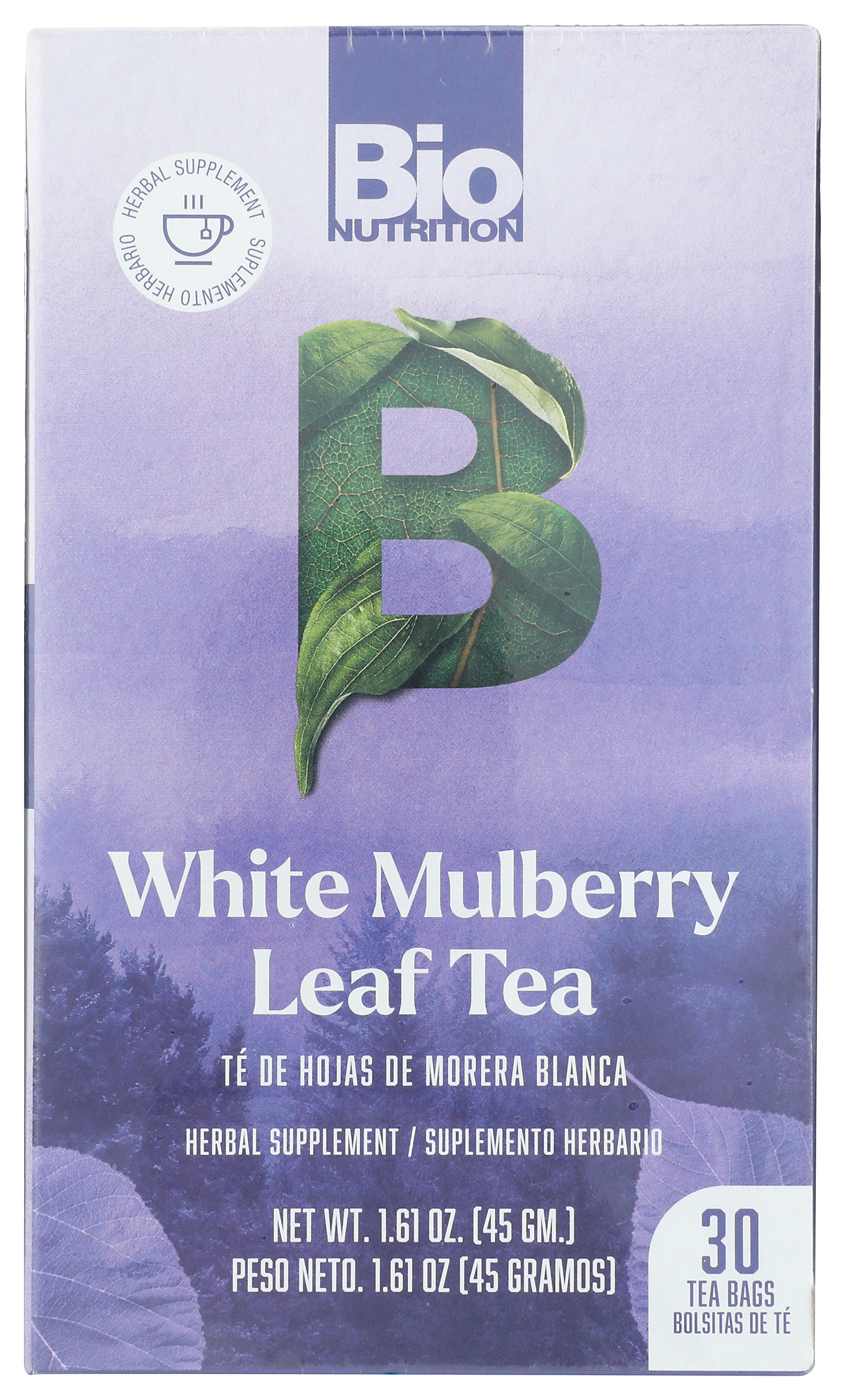 Bio Nutrition White Mulberry Leaf Tea 30 Bags 1.61 Oz Herbal