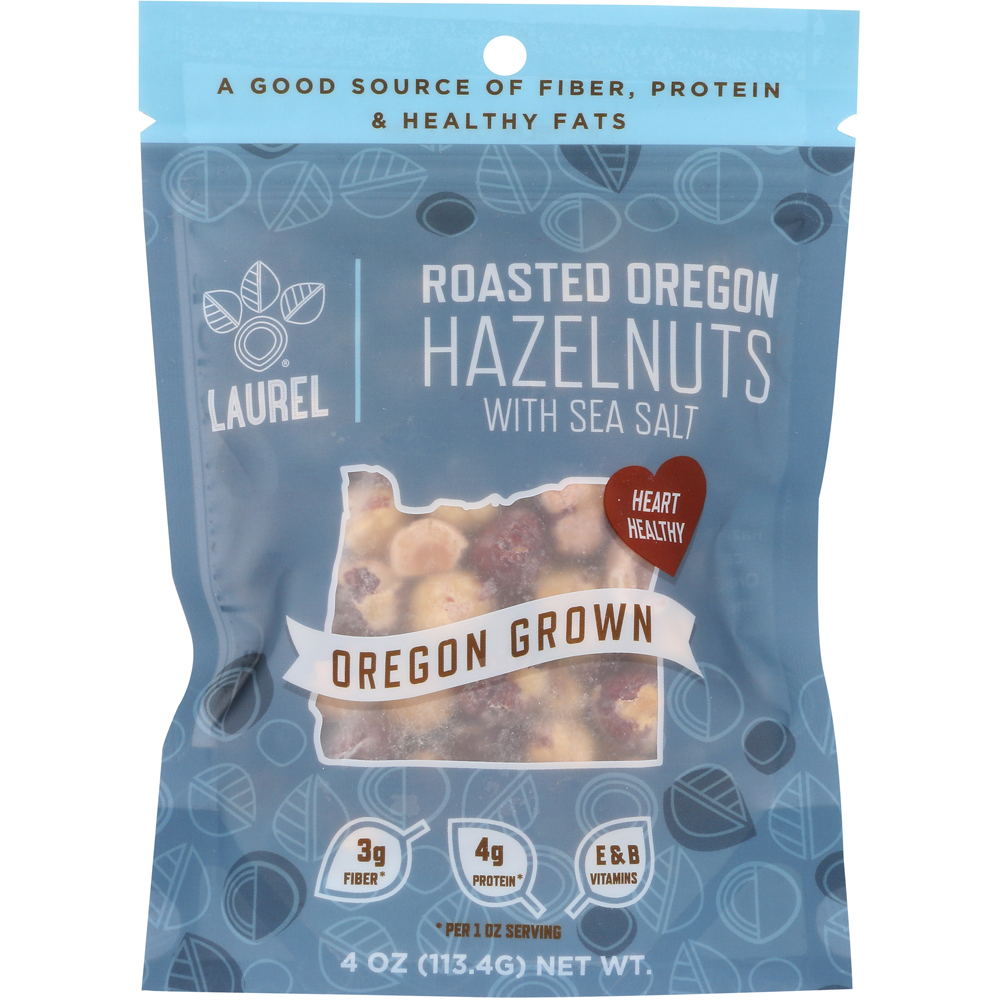 Roasted Oregon Hazelnuts Sea Salt 4 Oz By Laurel Nuts