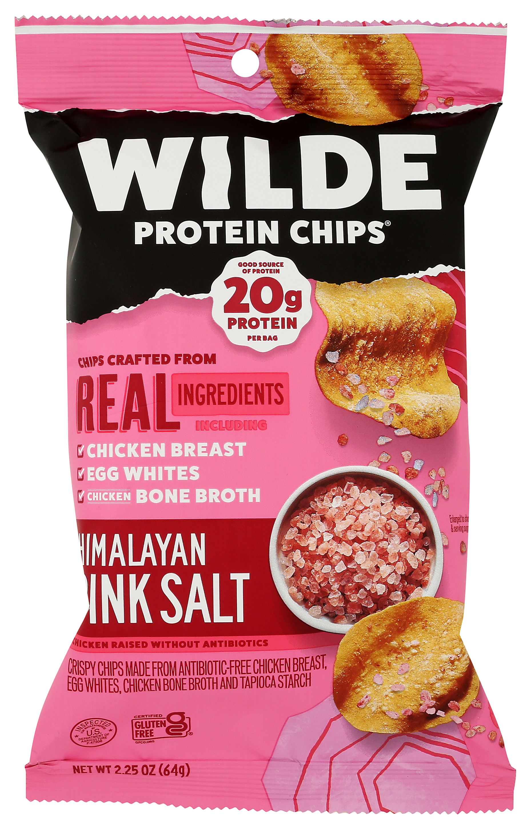 Wilde Himalayan Pink Salt Protein Chips 2.25 Oz Snacks