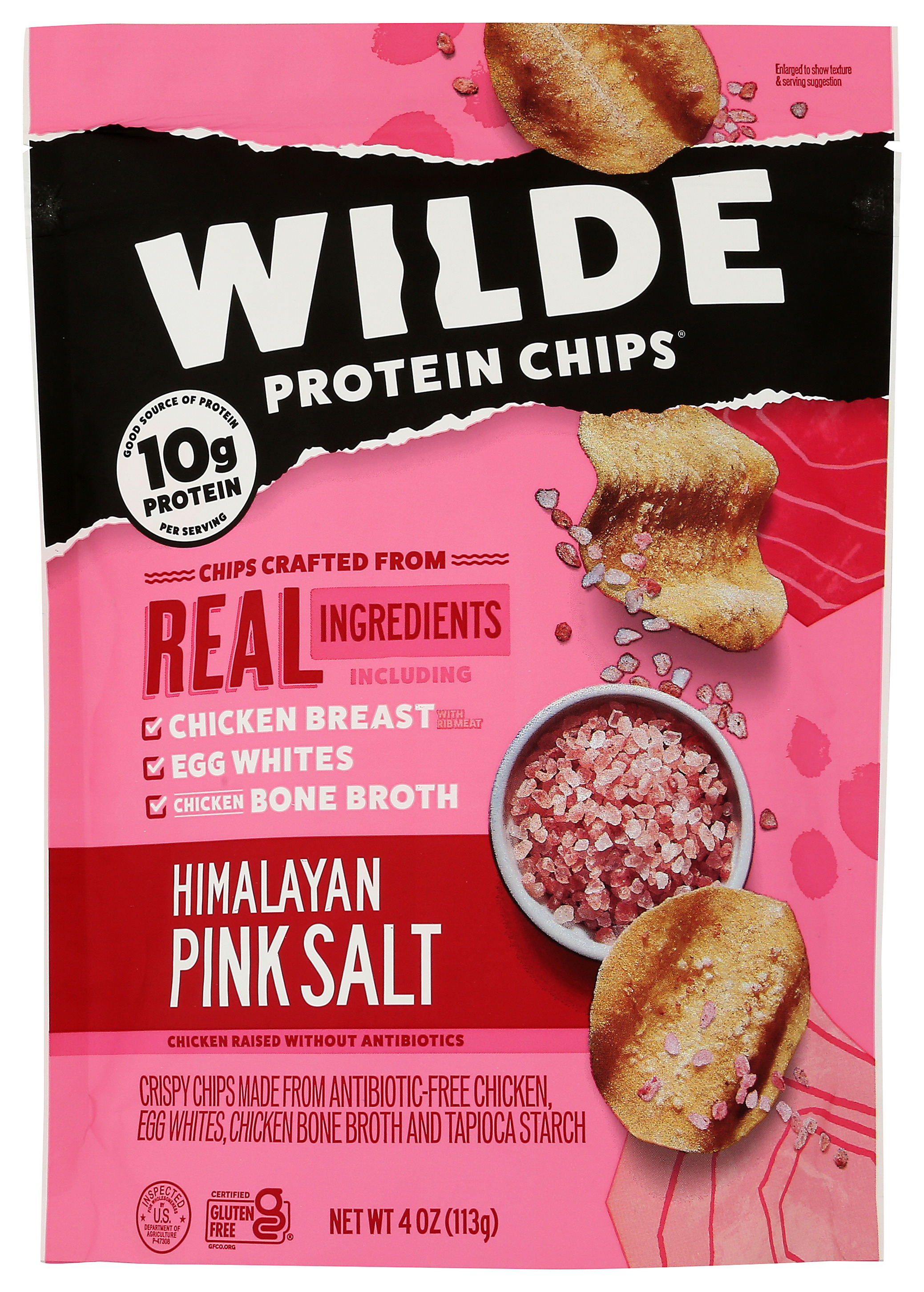 Wilde Himalayan Pink Salt Protein Chips 4 Oz Snack