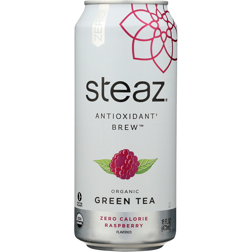 Steaz Organic Green Tea Zero Calorie Raspberry 16 Fl Oz