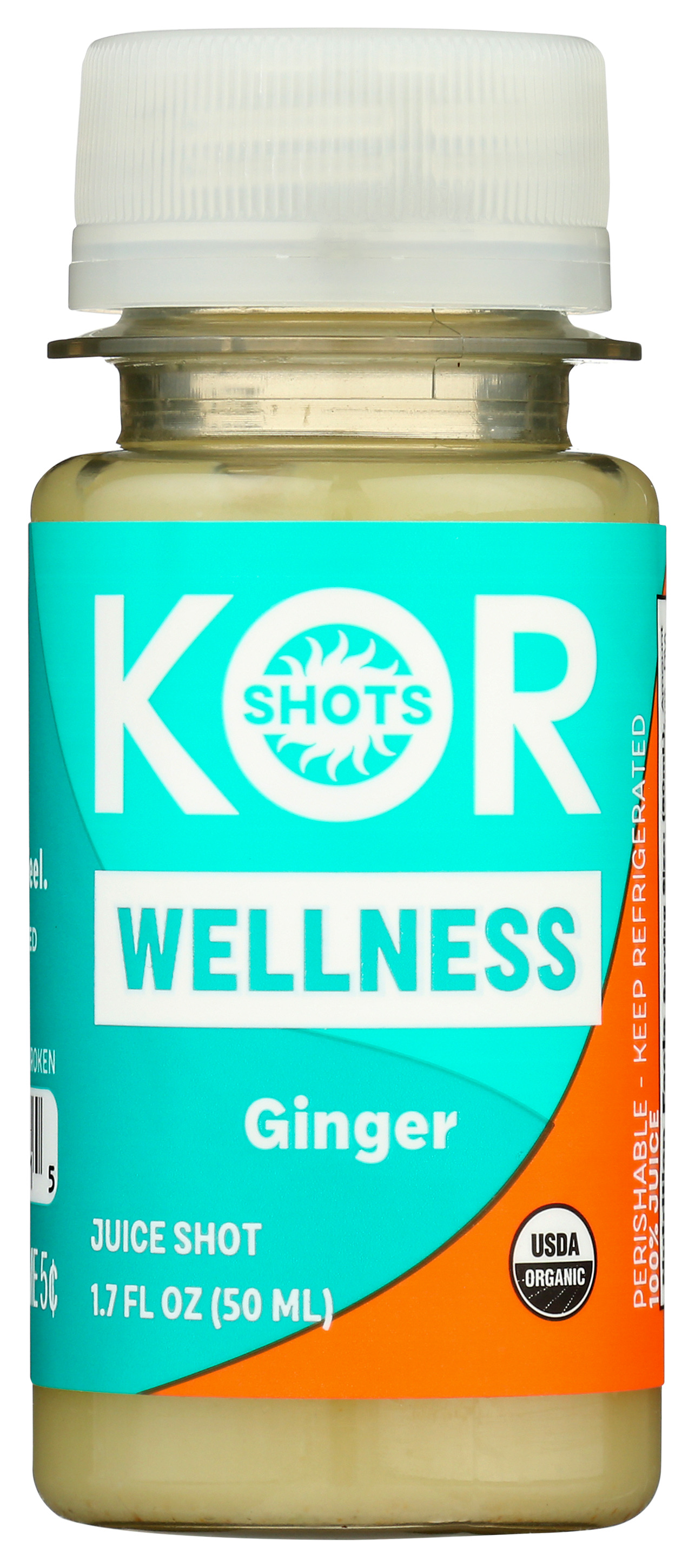 Organic Kor Shots Ginger Wellness Juice Shot 50Ml 1.7 Oz