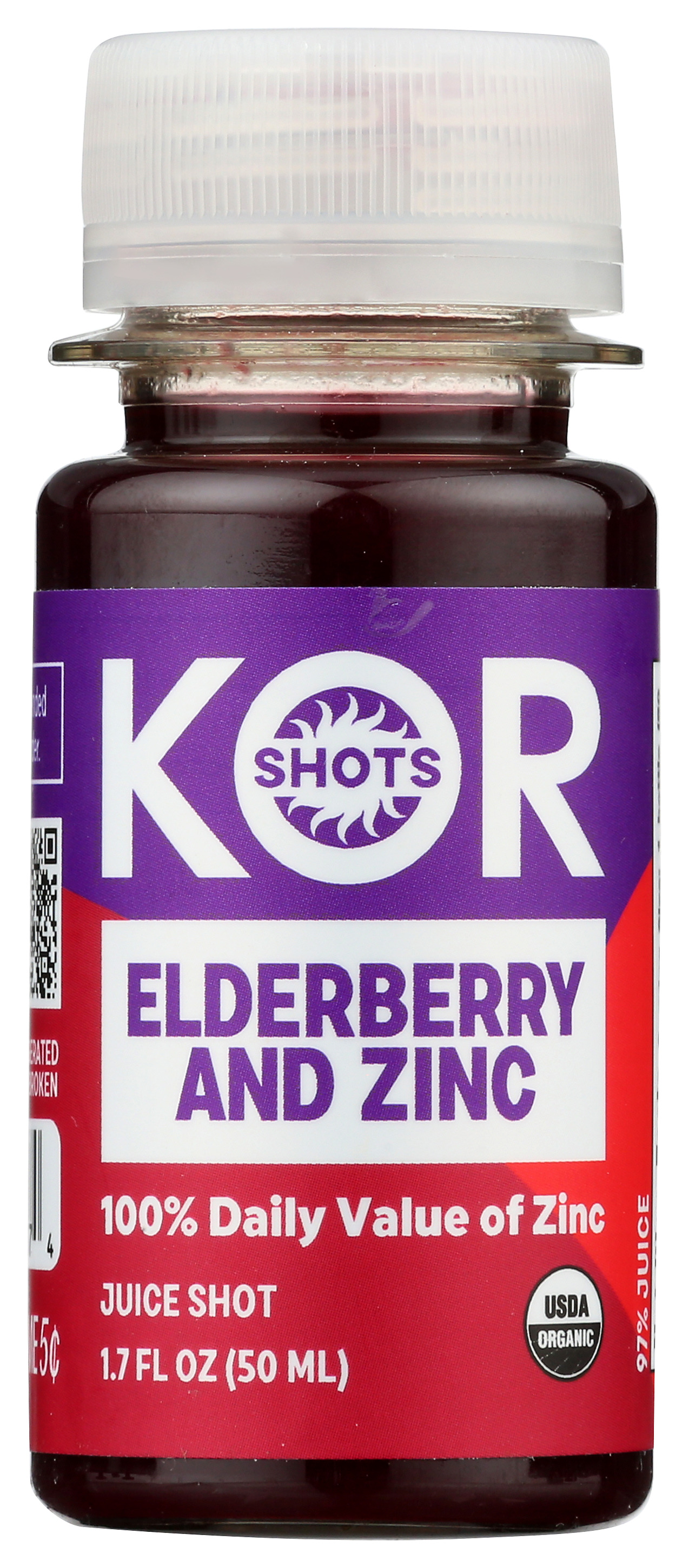 Kor Organic Elderberry And Zinc Juice Shot 50 Ml 1.7 Oz