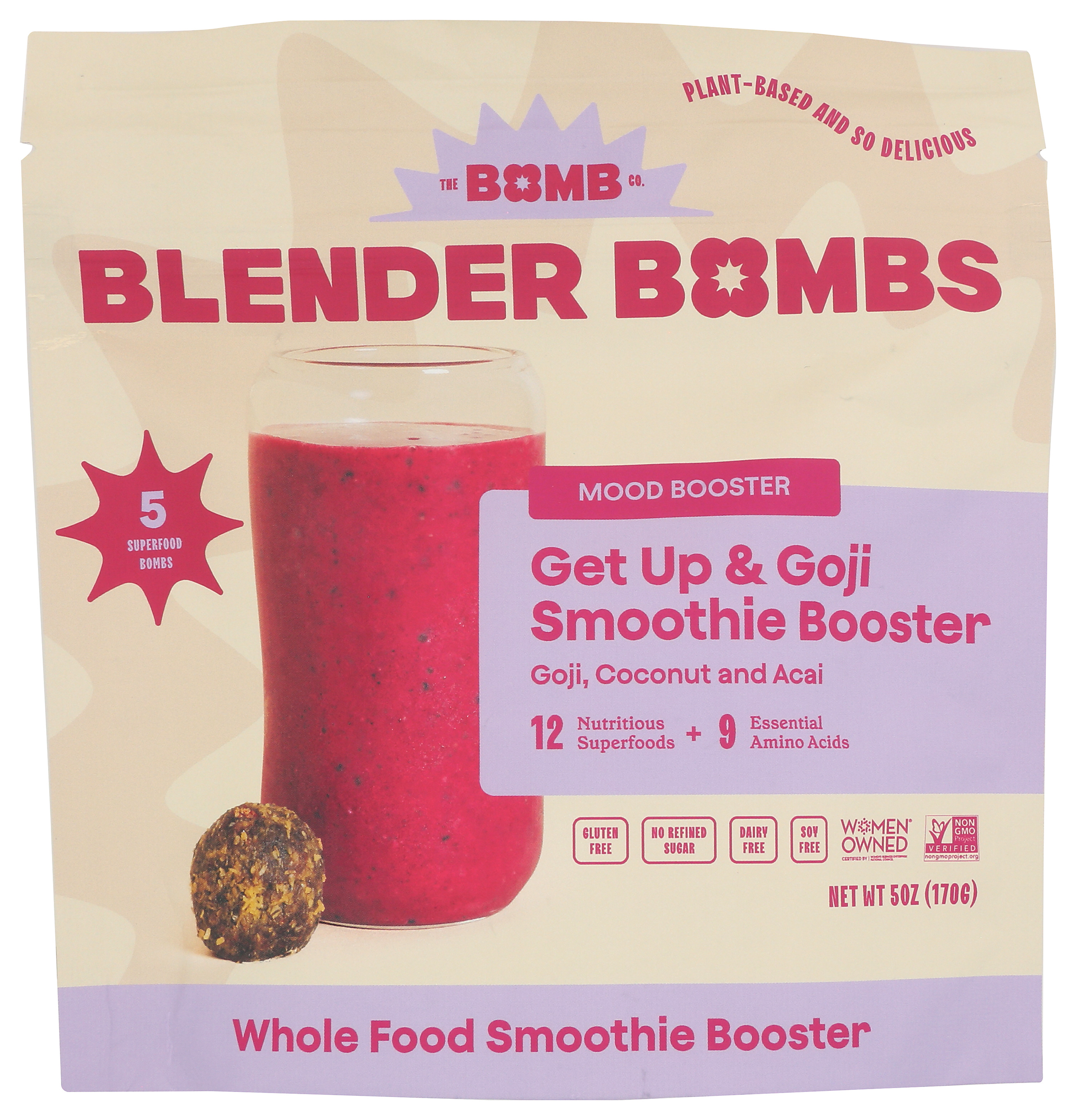 Blender Bombs Get Up Goji Smoothie Booster 5Oz Superfood