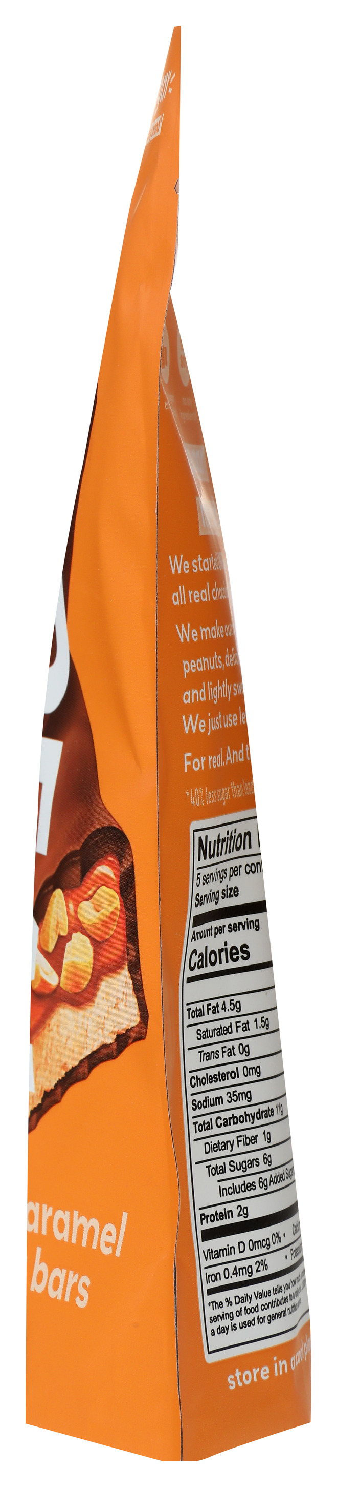 Unreal Dark Chocolate Caramel Peanut Nougat Bars 3.4 Oz