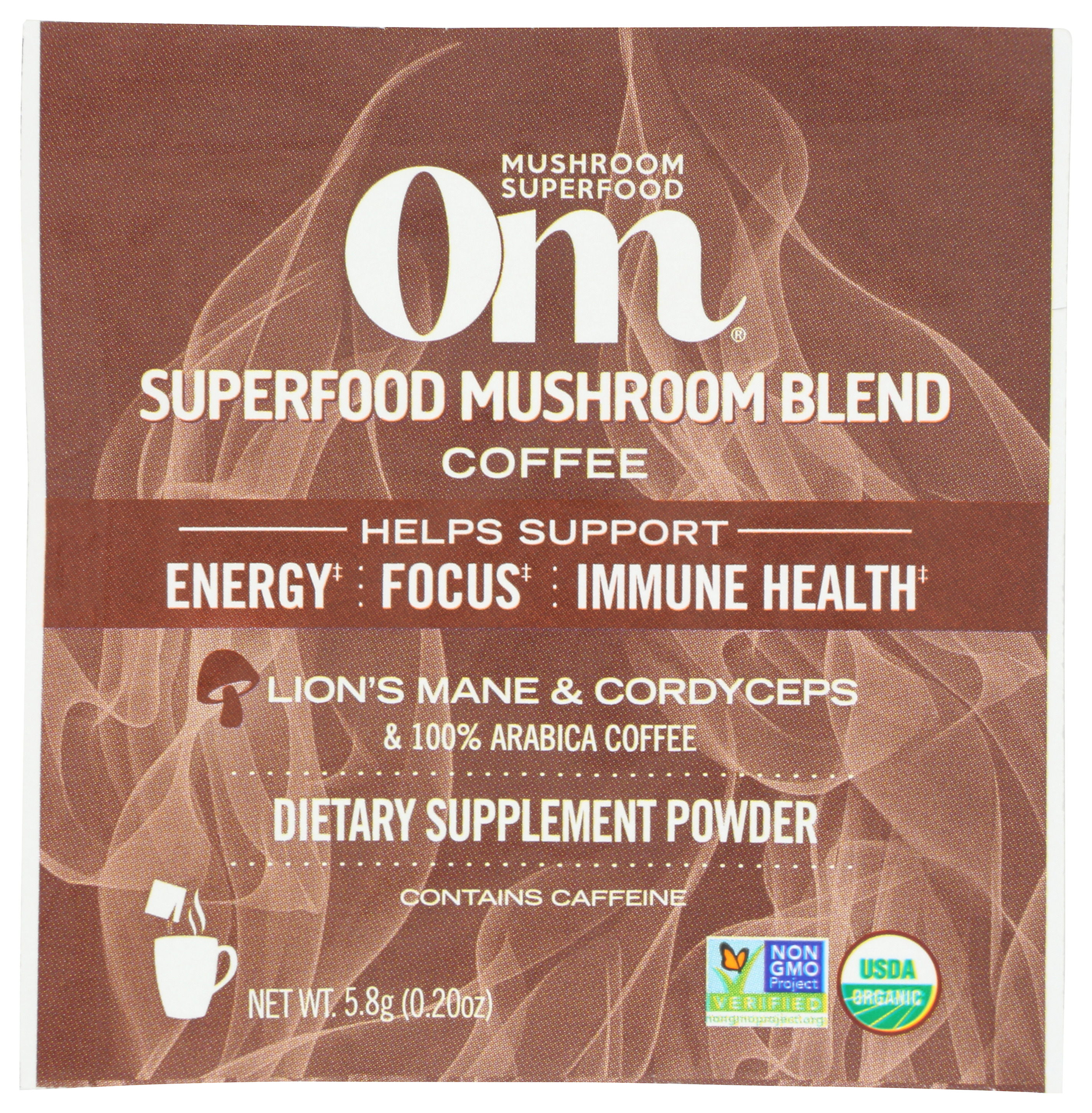 Om Coffee Mushroom Blend Superfood Dietary Supplement Powder 20 Oz