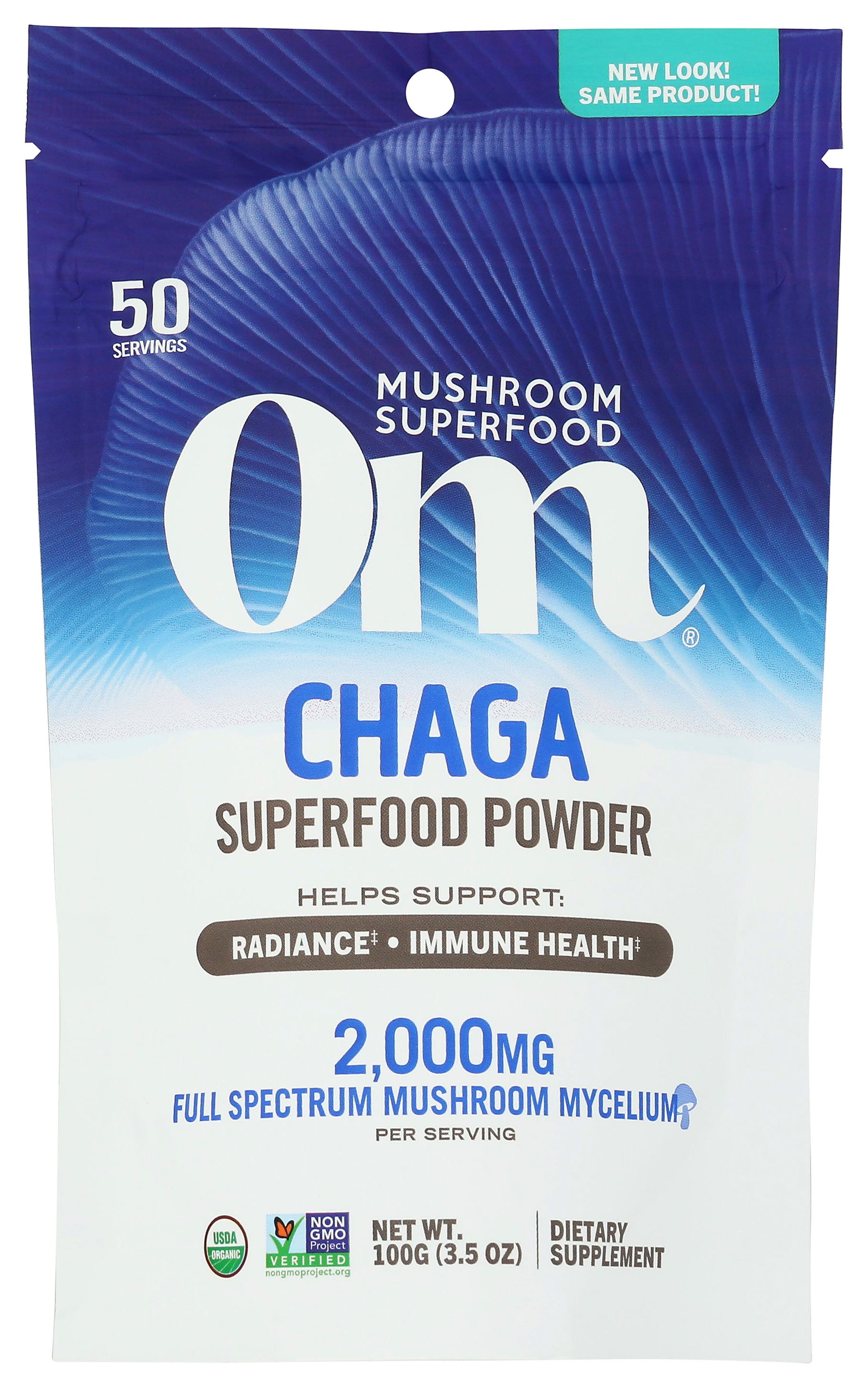 Om Chaga Mushroom Superfood Powder 3.5 Oz