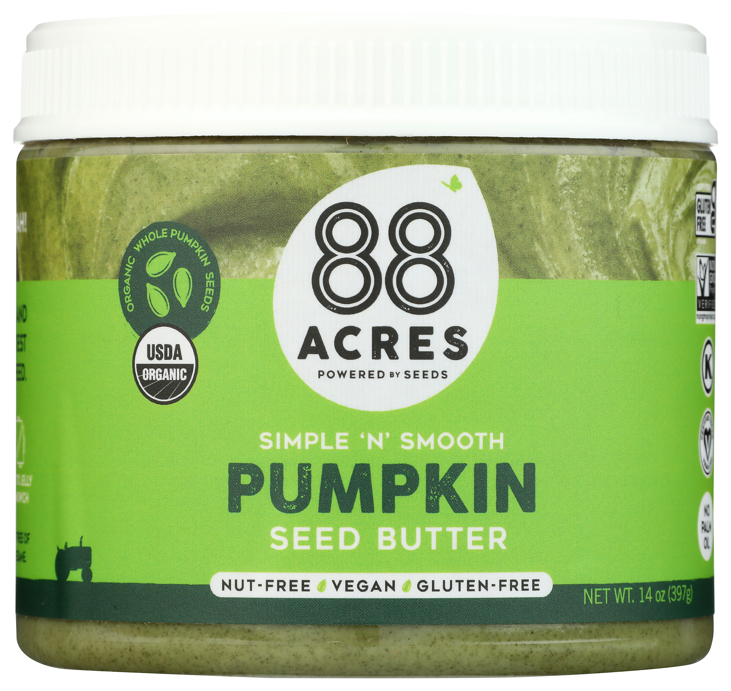 88 Acres Pumpkin Seed Butter 14 Oz Salt
