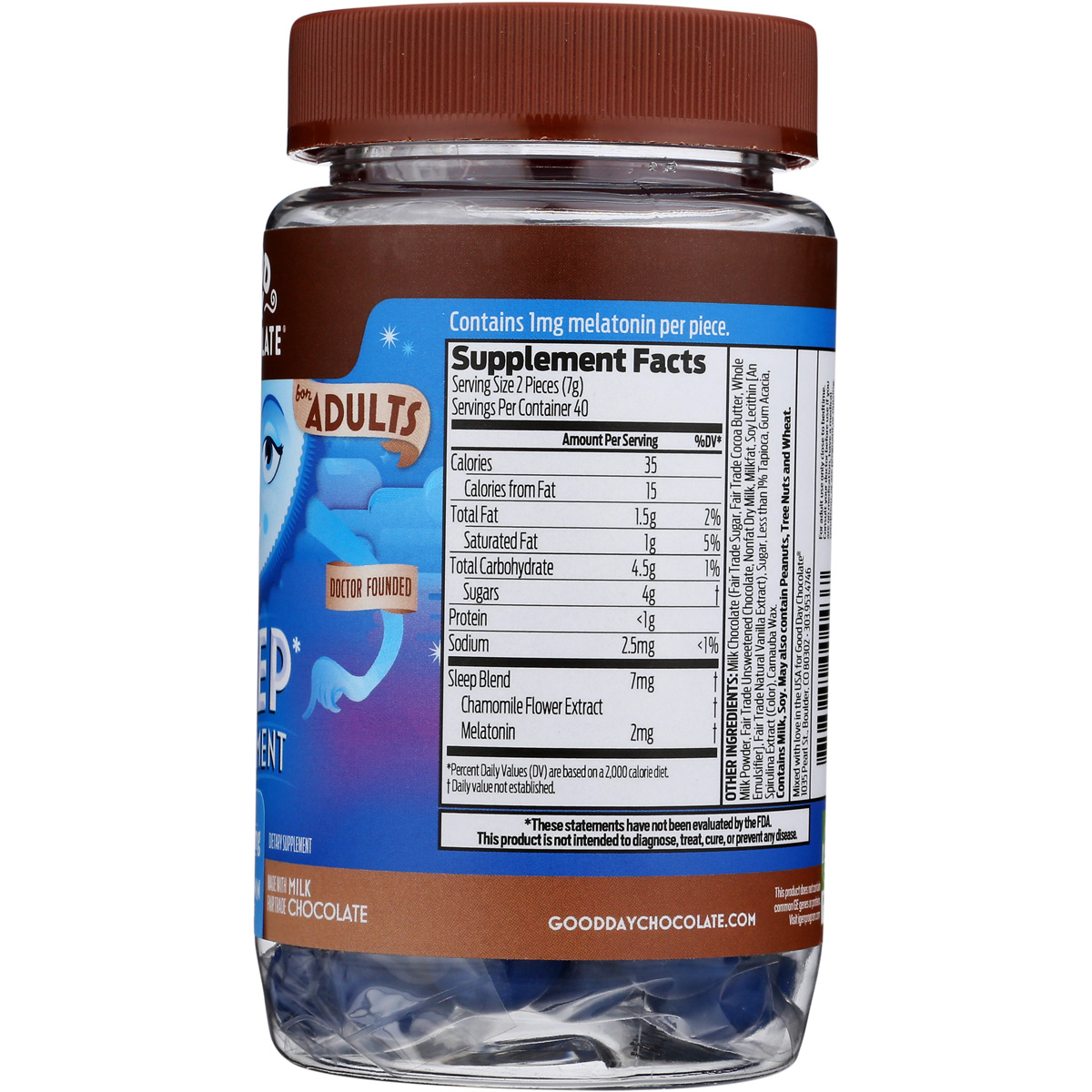 Good Day Chocolate Sleep Supplement Melatonin 80 Pieces