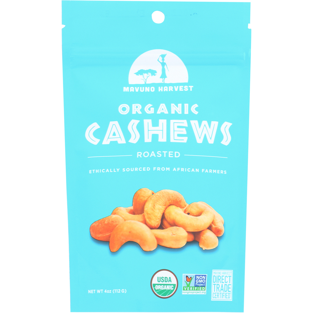 Mavuno Harvest Organic Roasted Cashews Snack