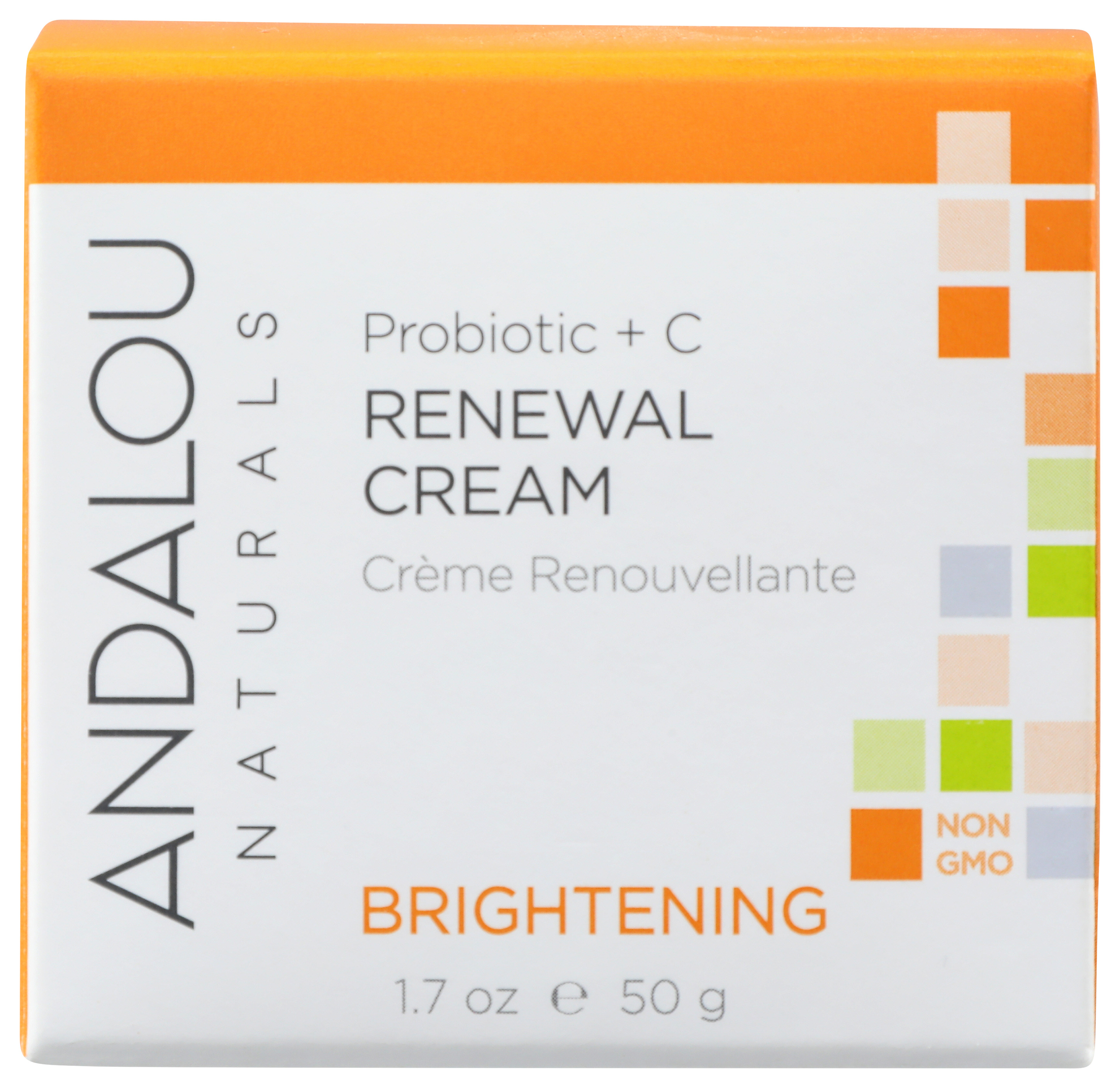 Andalou Naturals Probiotic + C Renewal Cream Brightening 1.7 Oz