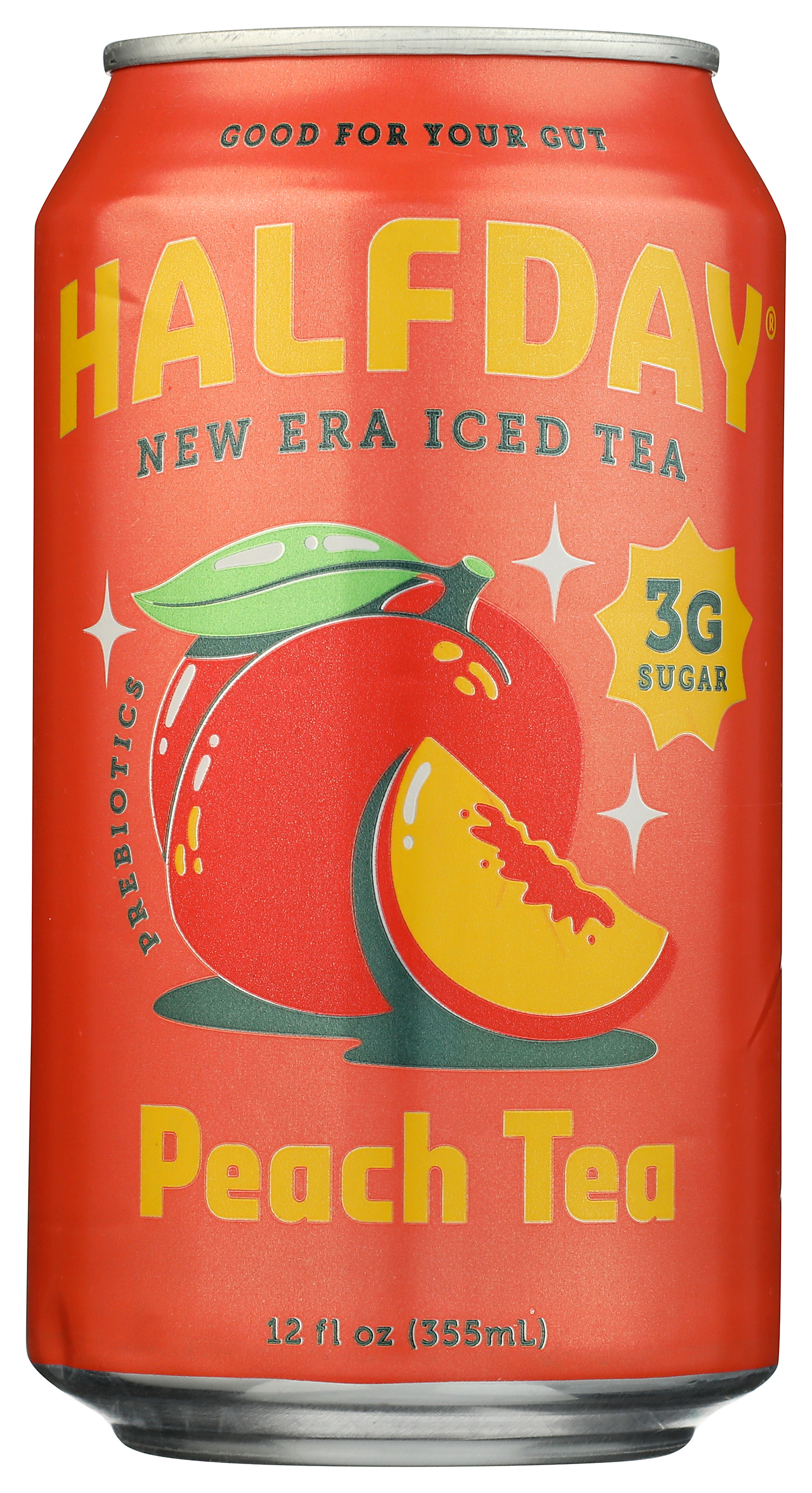 Halfday Peach Tea Can 12 Fl Oz Iced Prebiotic