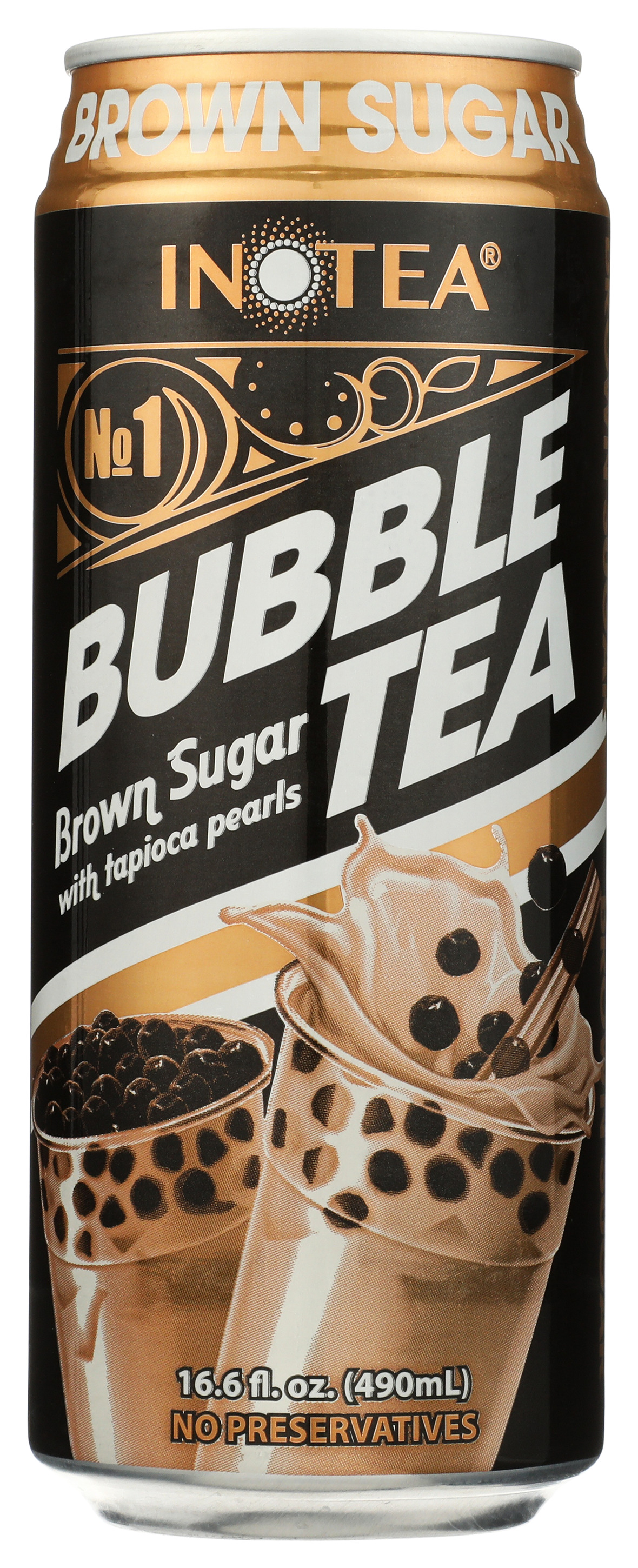 Inotea Brown Sugar Tapioca Pearls Bubble Tea 16.6 Fl Oz Can