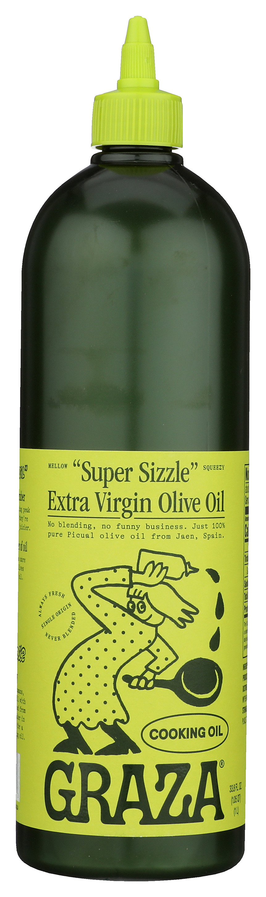 Graza Extra Virgin Olive Oil Super Sizzle Cooking 33.8 Fl Oz