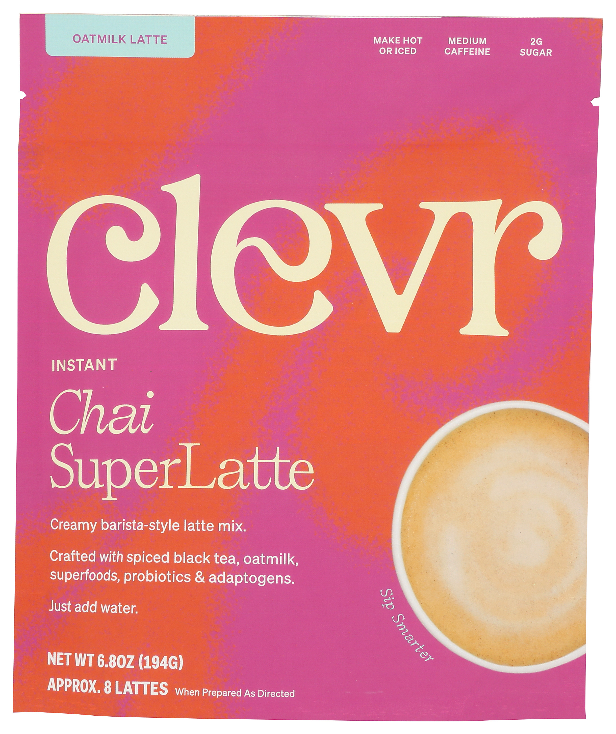 Clevr Instant Chai Superlatte Oatmilk Latte Mix 6.8Oz Tea 6.8 Oz