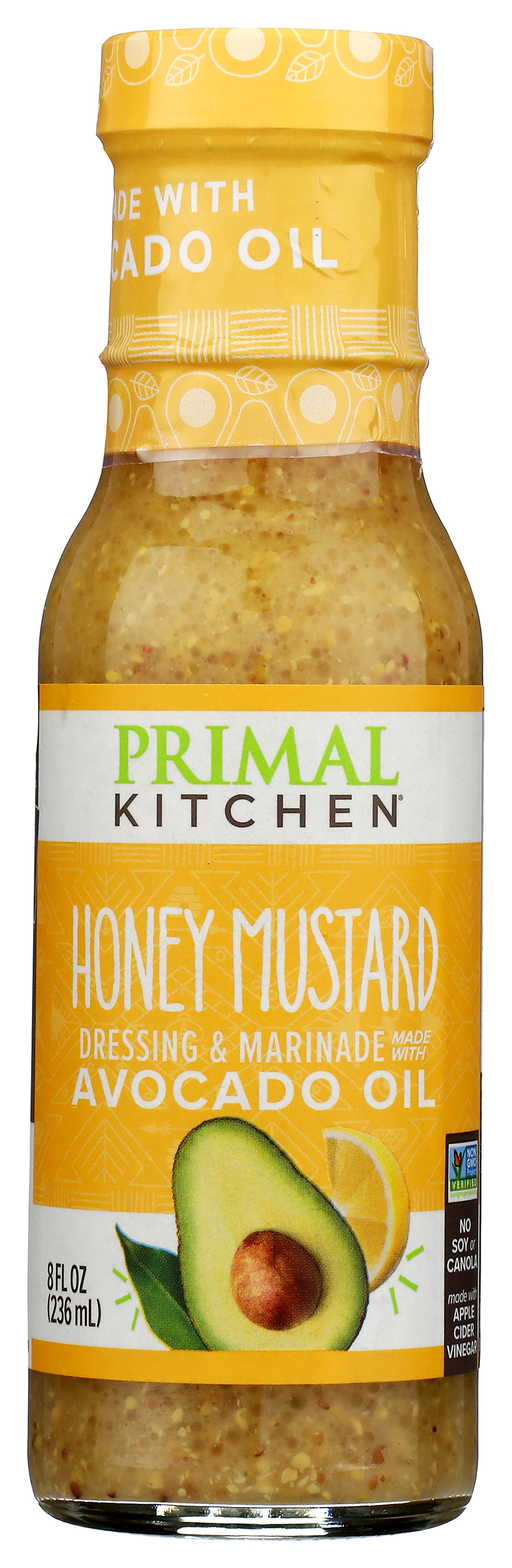 Aderezo y adobo de mostaza miel Primal Kitchen hecho con aguacate 8 OZ