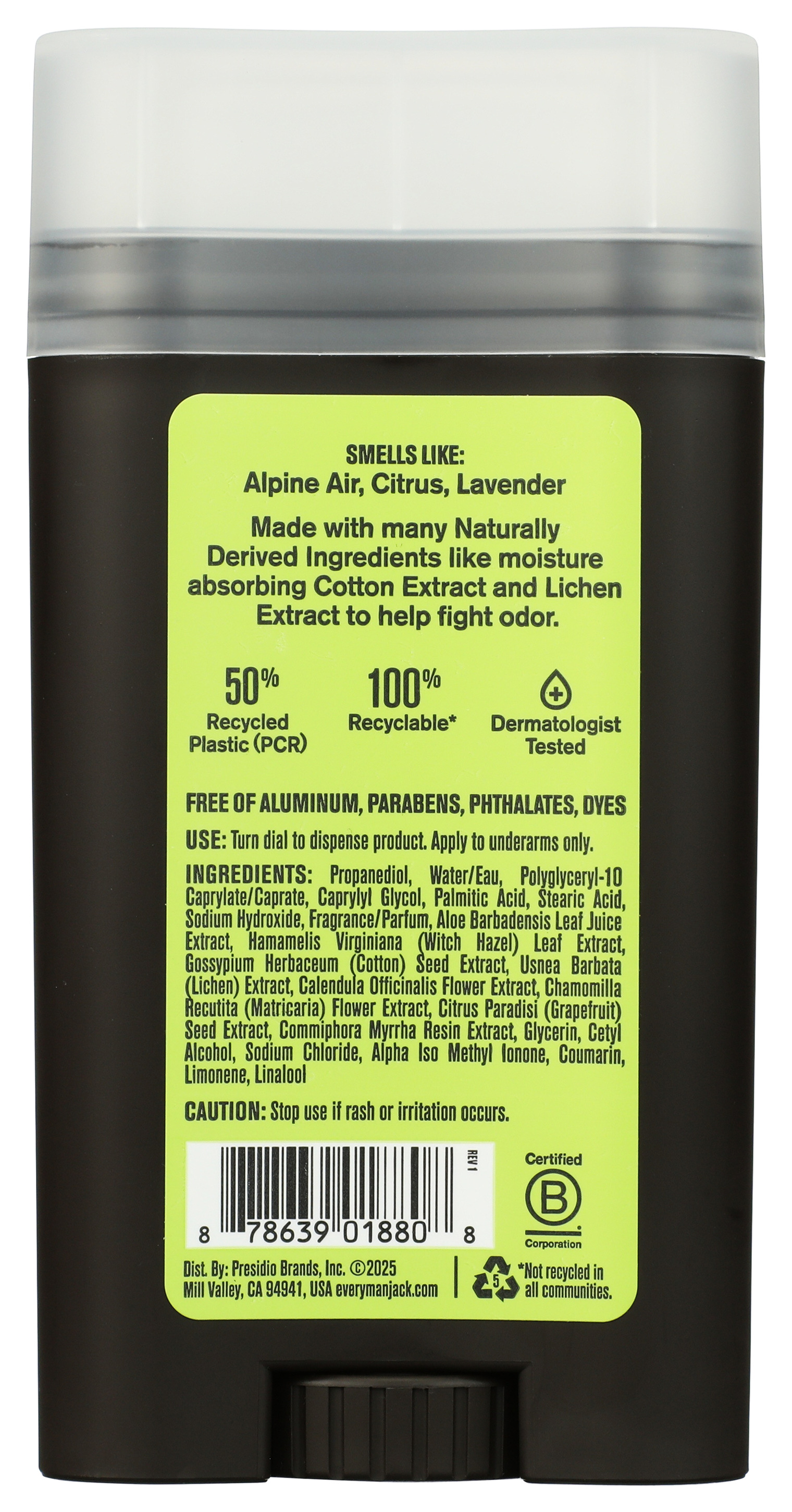Every Man Jack Alpine Meadow Deodorant 3 Oz