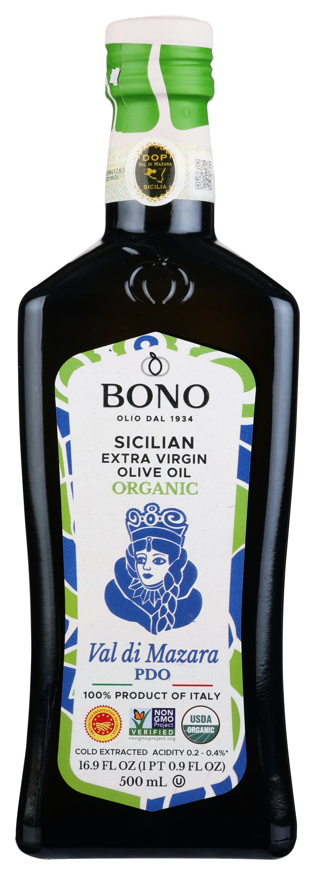 Organic Sicilian Extra Virgin Olive Oil By Bono 16.9 Fl Oz