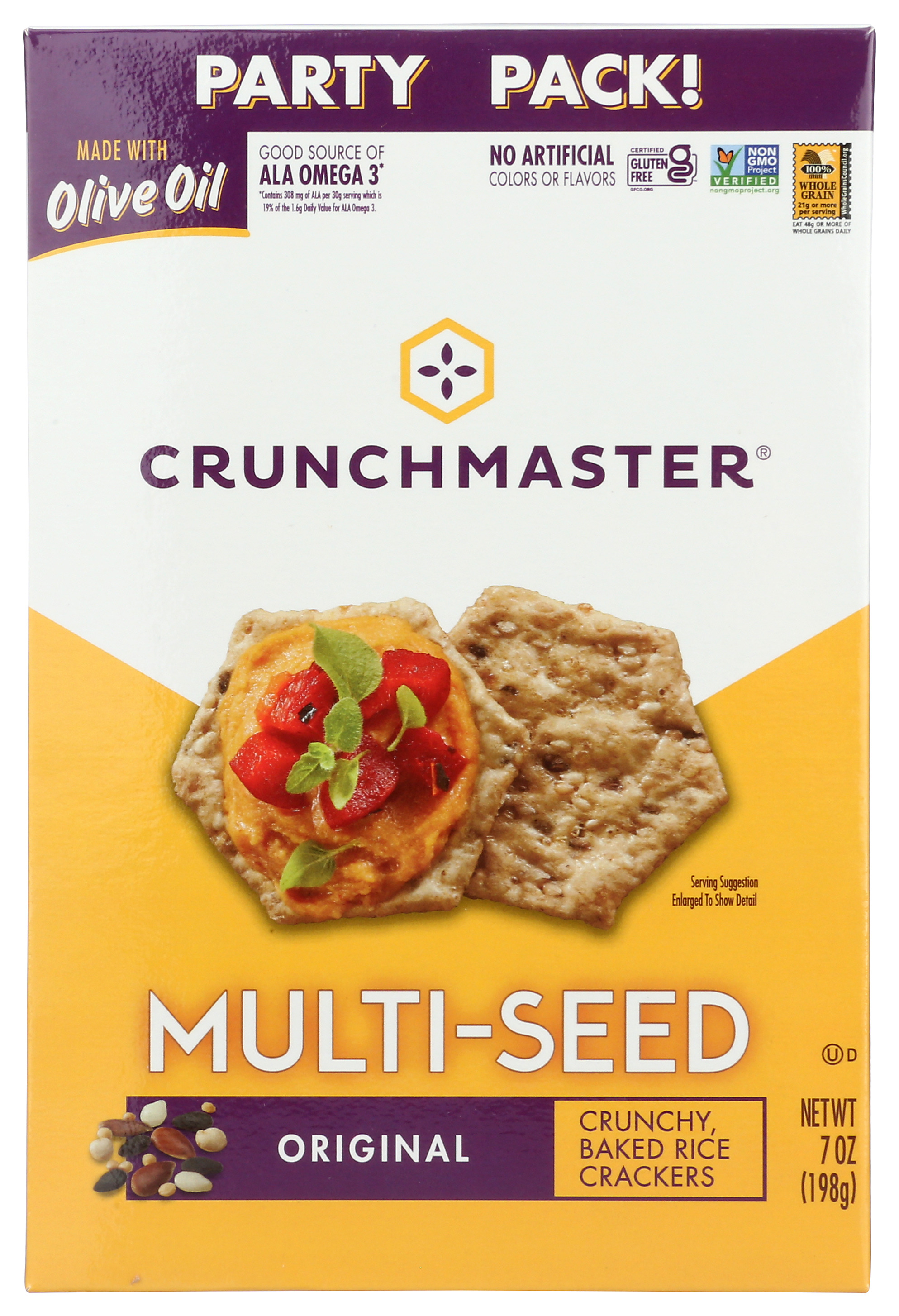 Crunchmaster Original Multi-Seed Crunchy Rice Crackers 7 Oz 30G