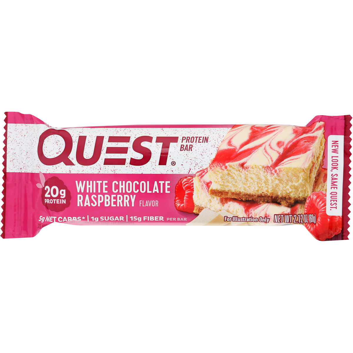 Quest Protein Bar White Chocolate Raspberry 2.12 Oz