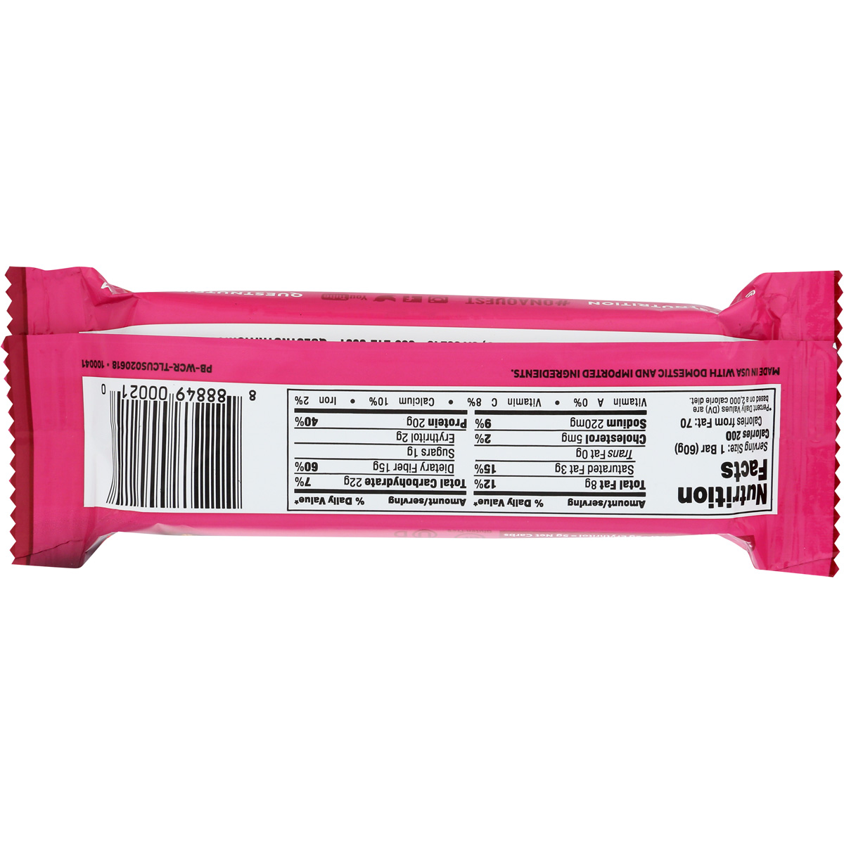 Quest Protein Bar White Chocolate Raspberry 2.12 Oz