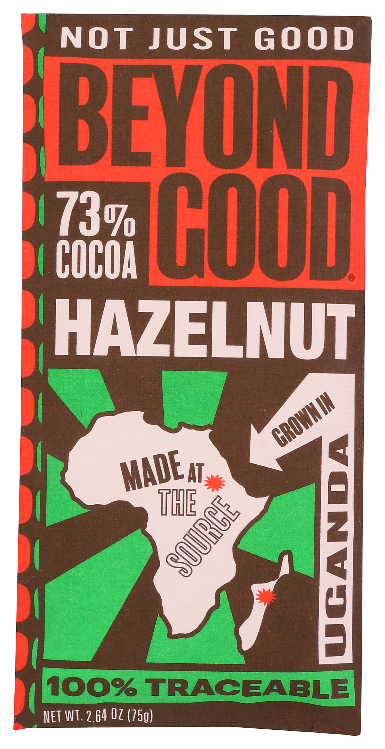 Beyond Good Hazelnut 73% Cocoa Chocolate Bar 2.64 Oz Organic