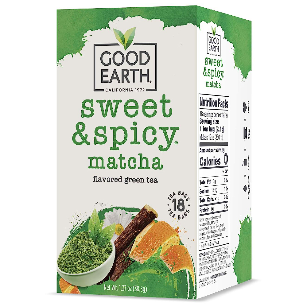 Good Earth Sweet & Spicy Matcha Green Tea 18 Bags