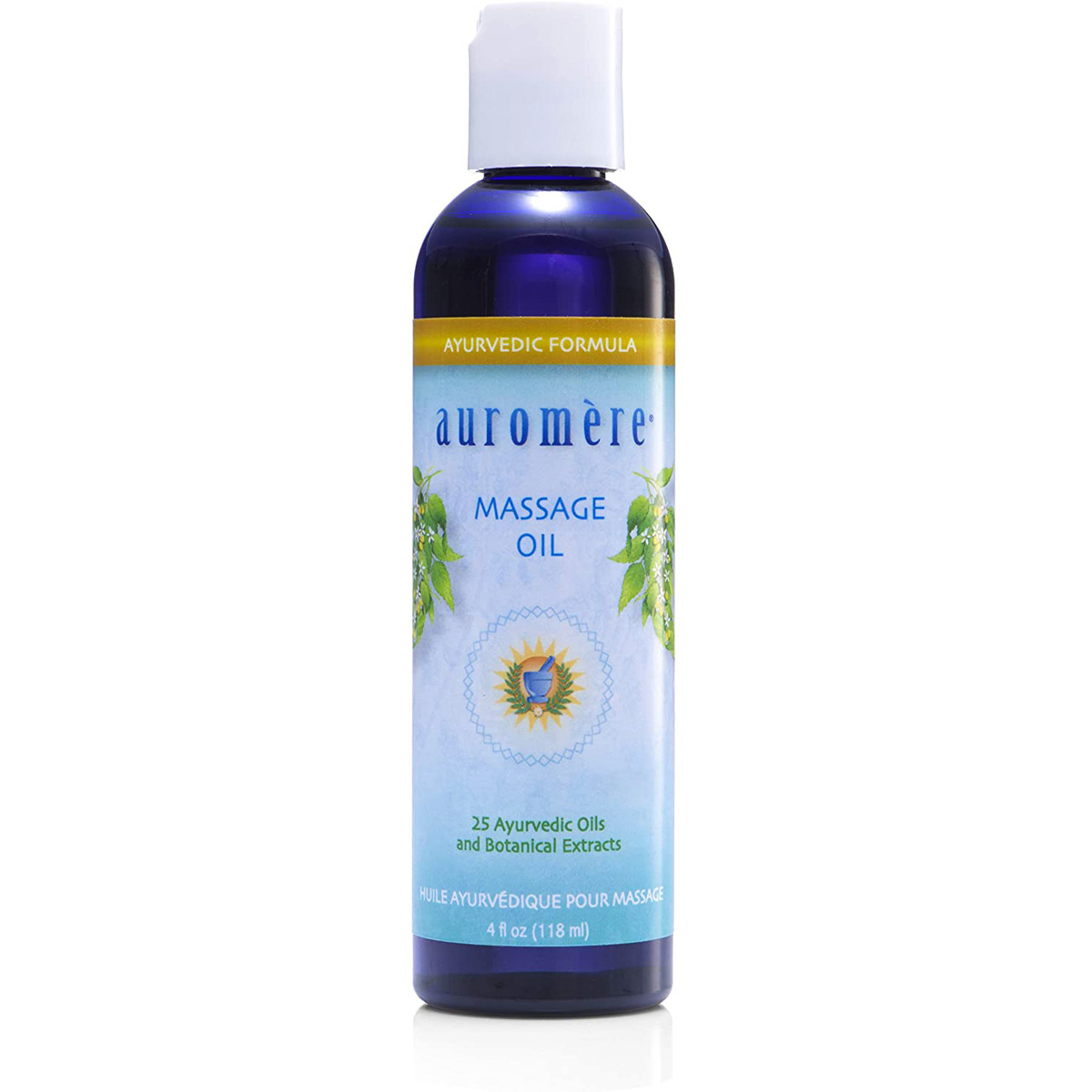 Auromere 4 Fl Oz Ayurvedic Massage Oil With Herbal Botanical Extracts