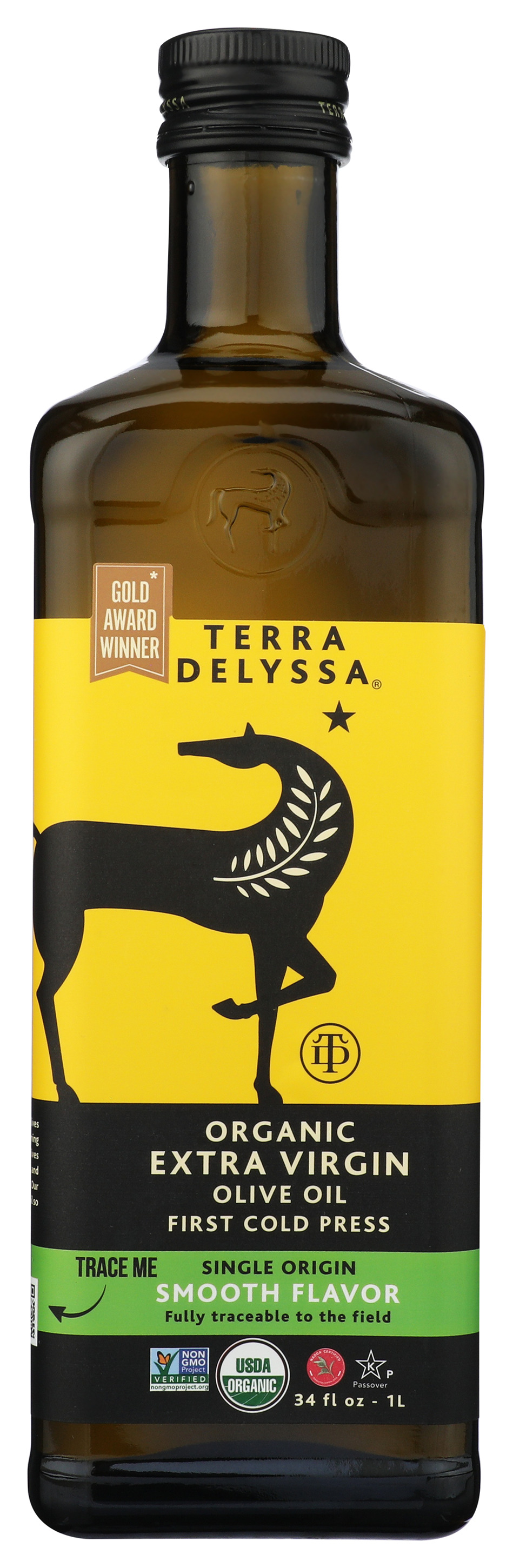 Organic Terra Delyssa Extra Virgin Olive Oil Smooth Flavor 34 Fl Oz