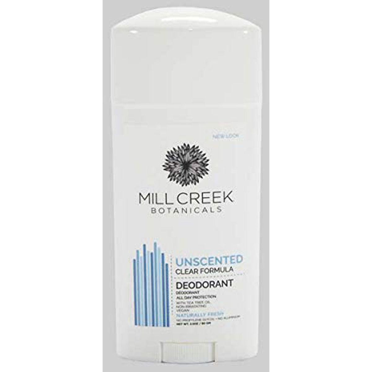 Mill Creek Botanicals Unscented Clear Formula Deodorant Stick Tea
