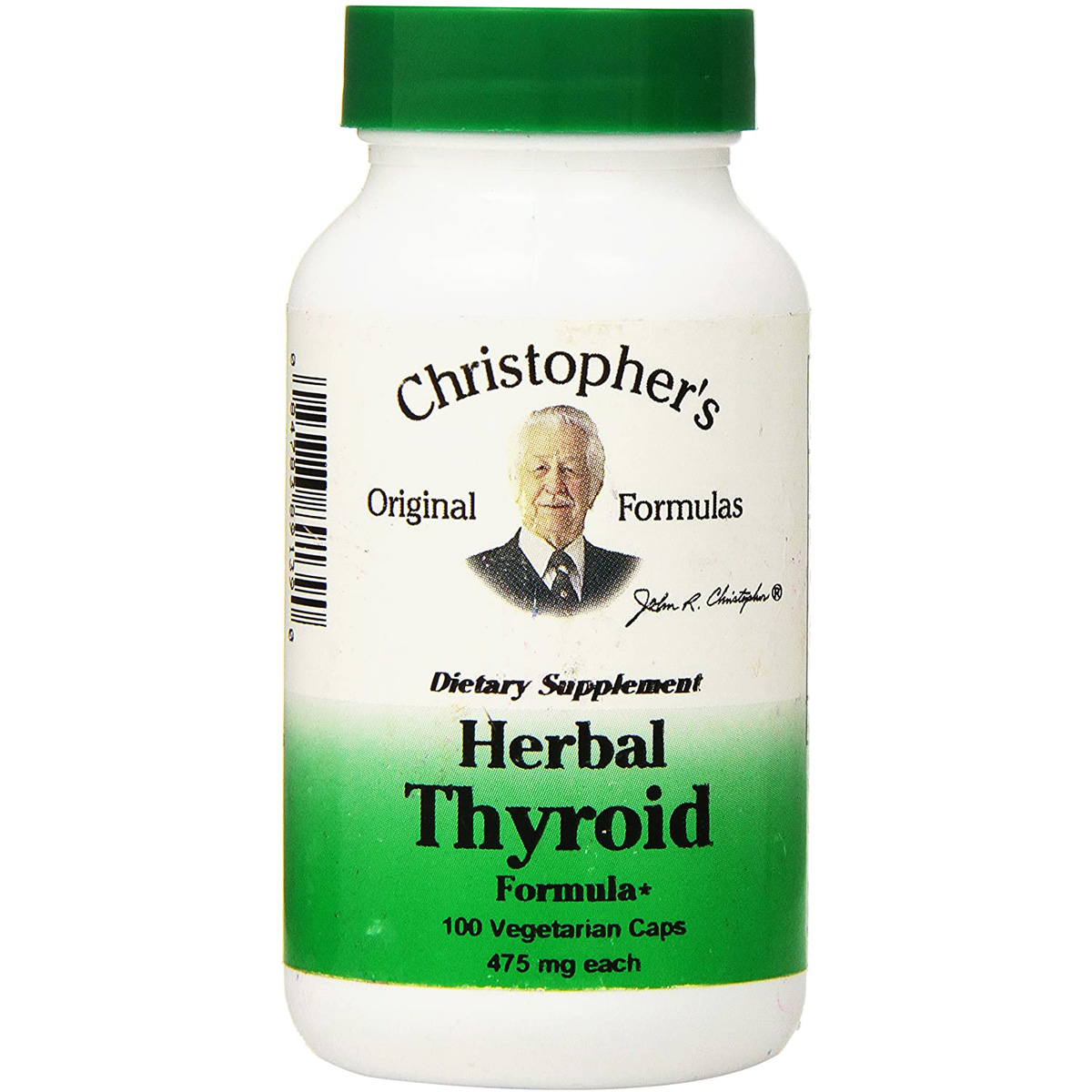 Christopher Herbal Thyroid 100 Vegetarian Capsules 475 Mg