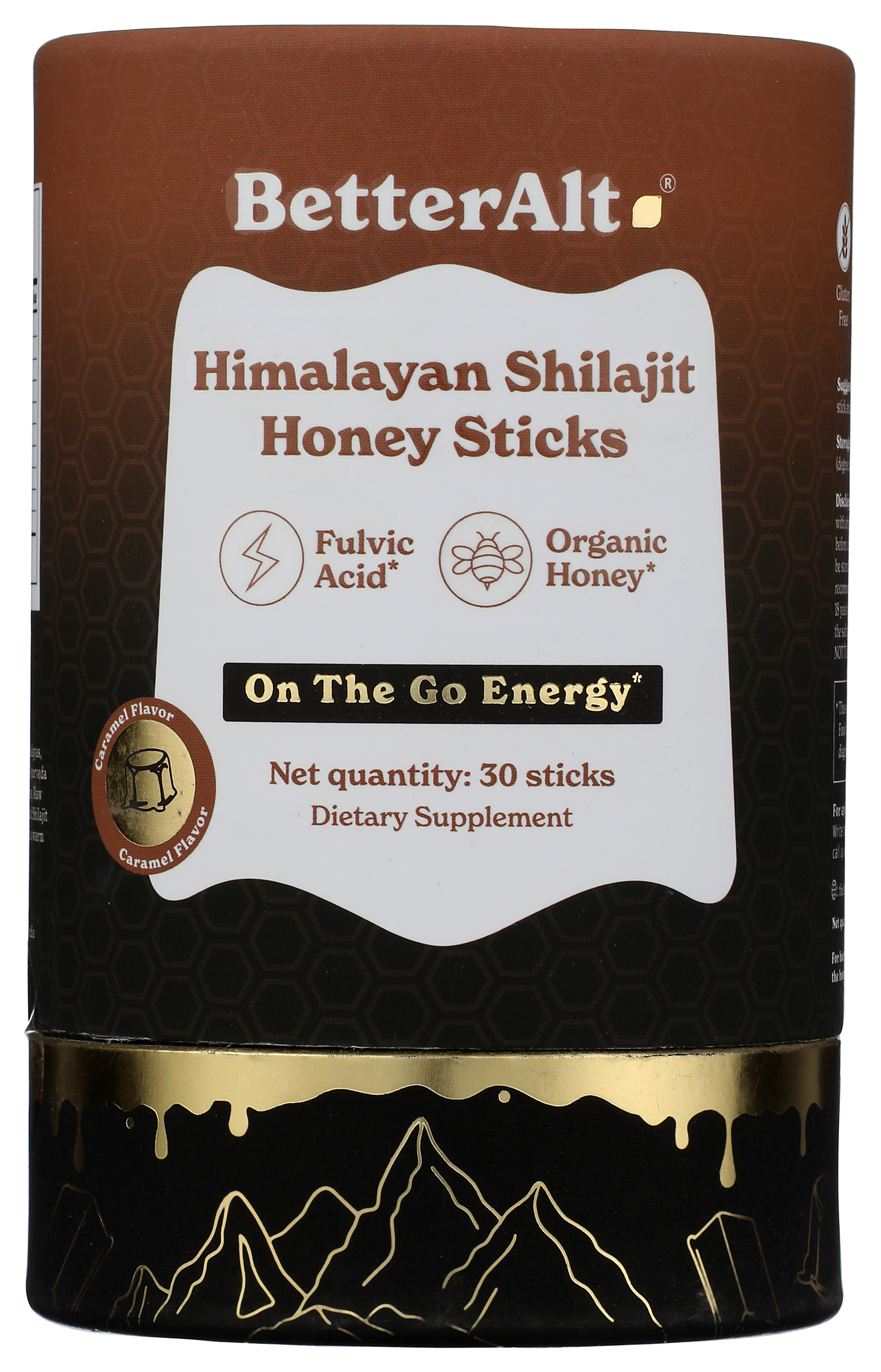 Betteralt Himalayan Shilajit Honey Sticks 30 Tea 30Sticks